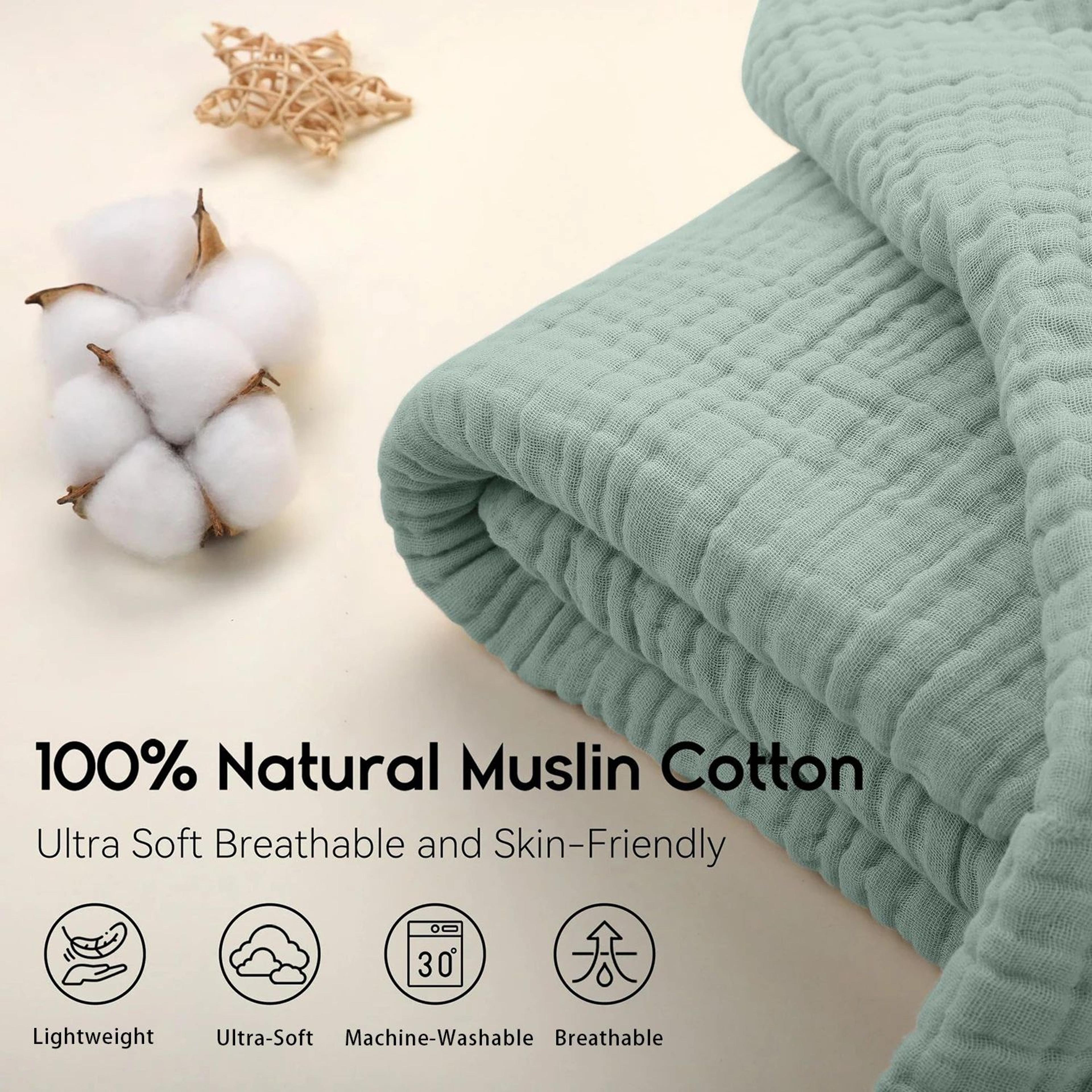 Six Layer Cotton Muslin Boho Throw Blanket 1