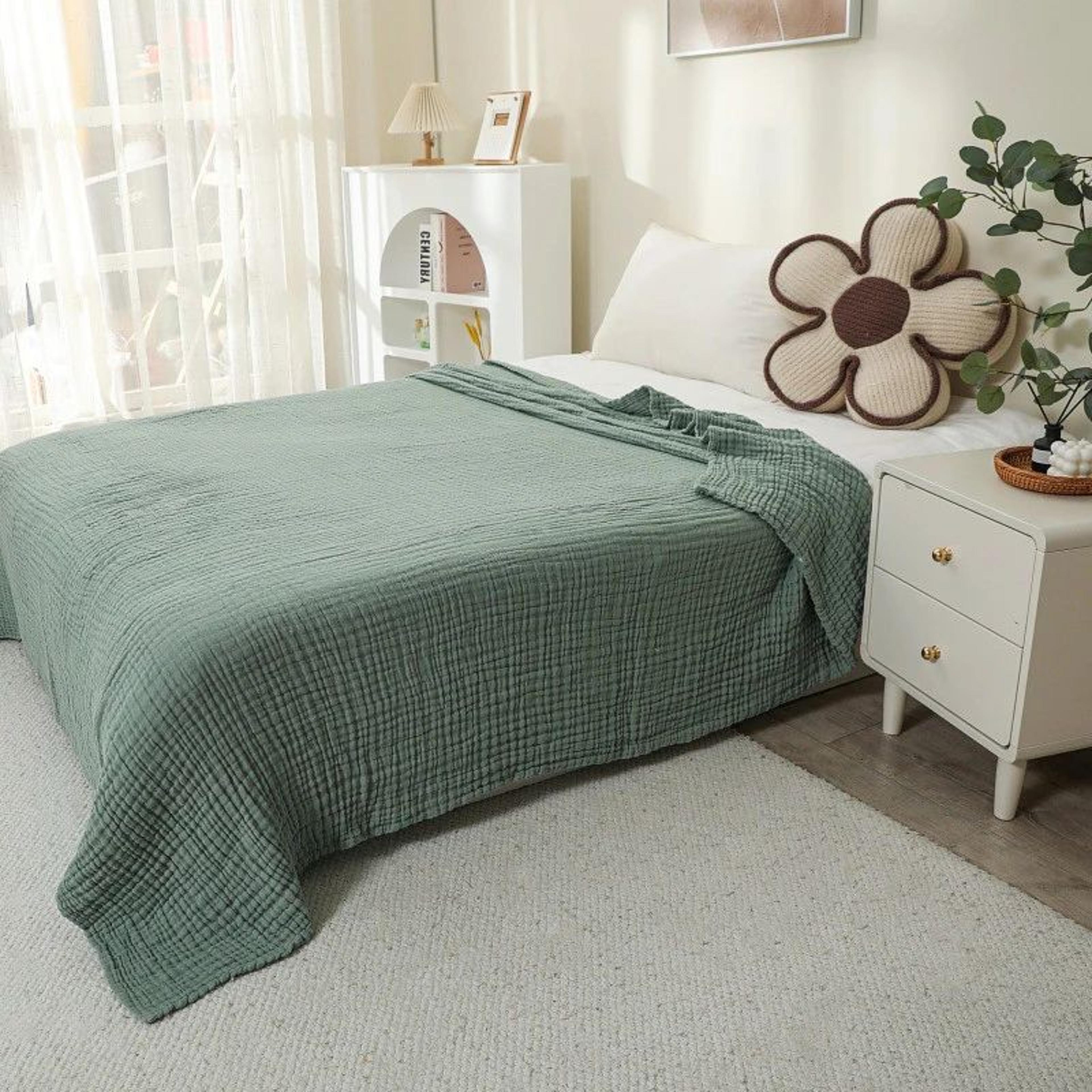 Six Layer Cotton Muslin Boho Throw Blanket 6