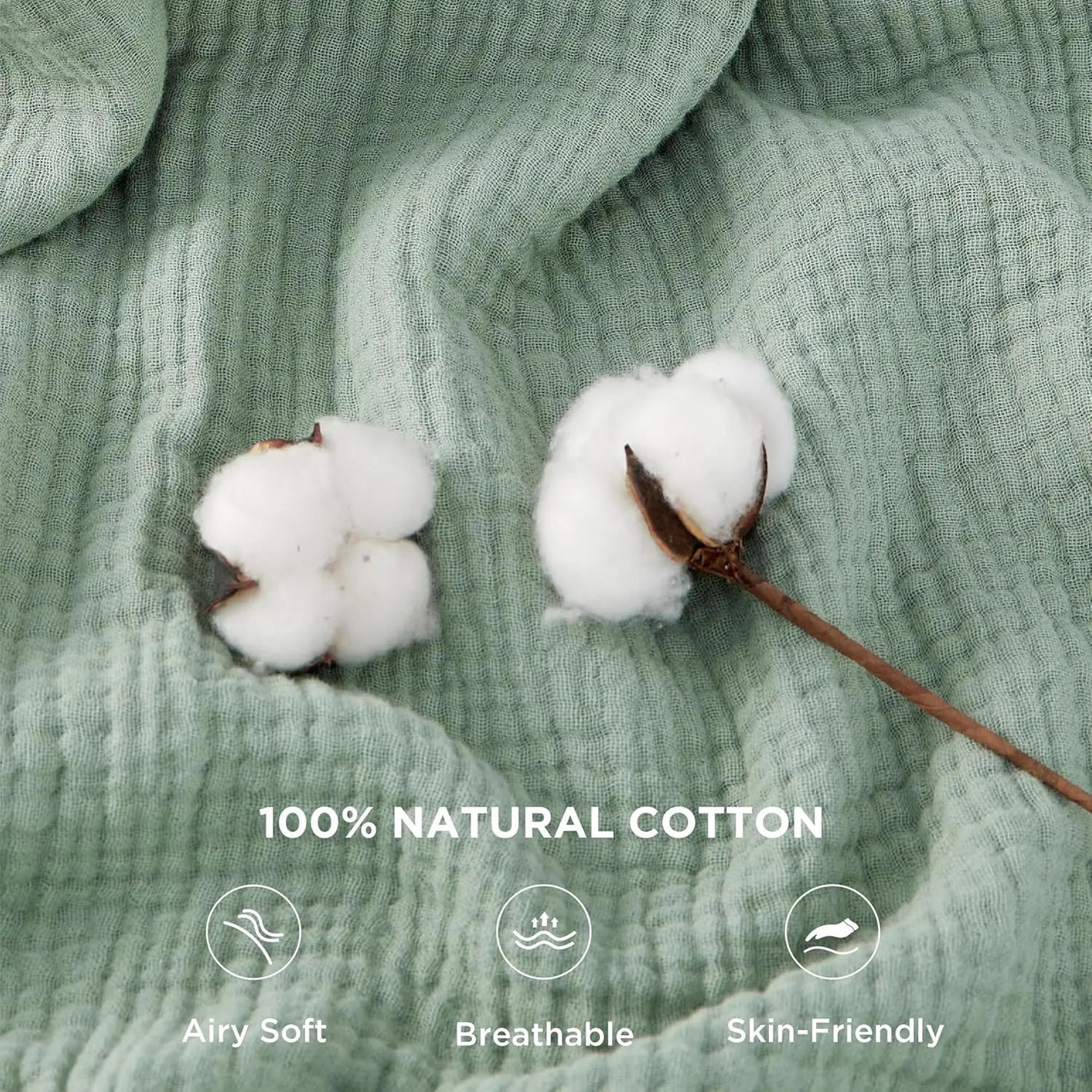 Six Layer Cotton Muslin Breathable Swaddle Blanket 1