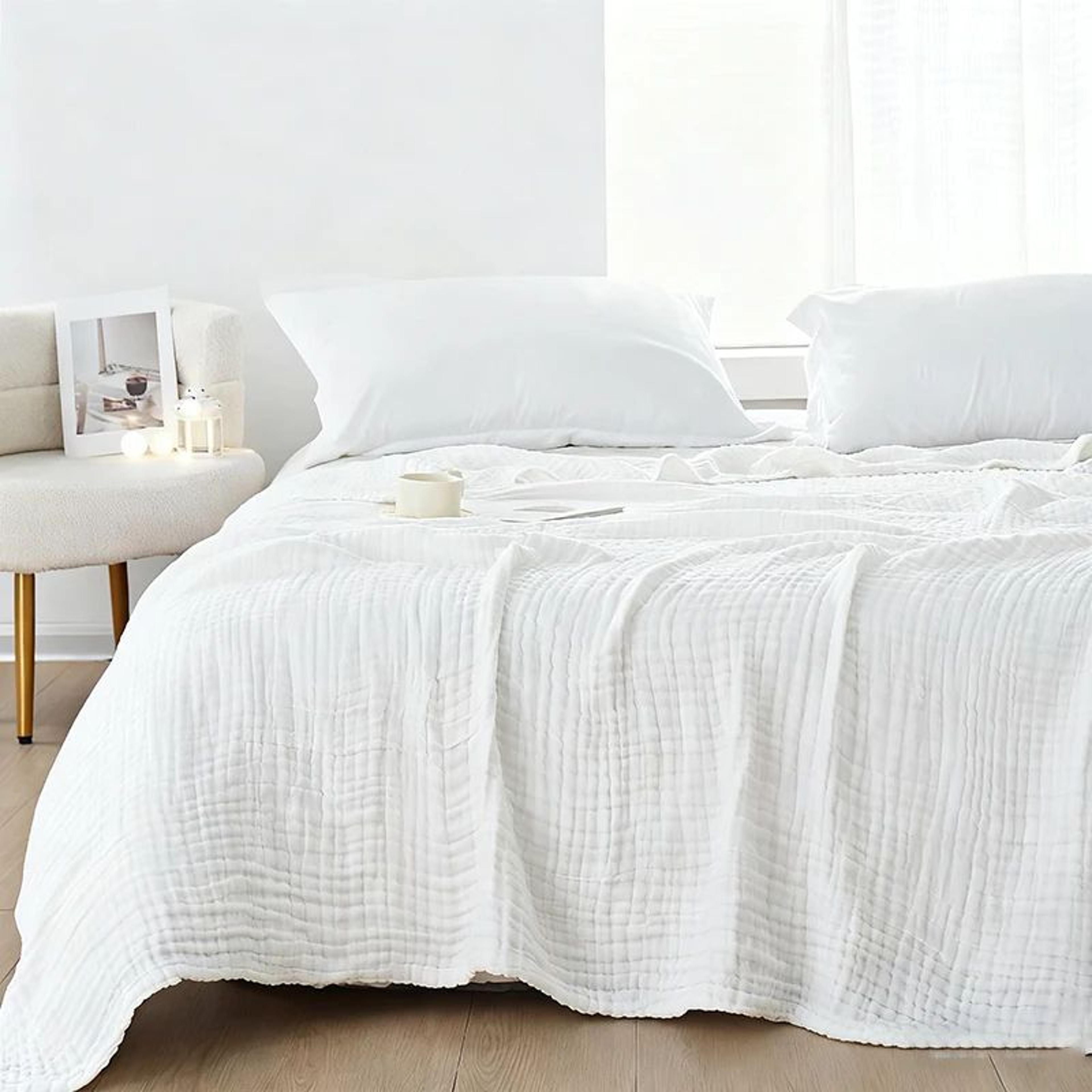 Six Layer Cotton Muslin All Season Throw Blanket 9
