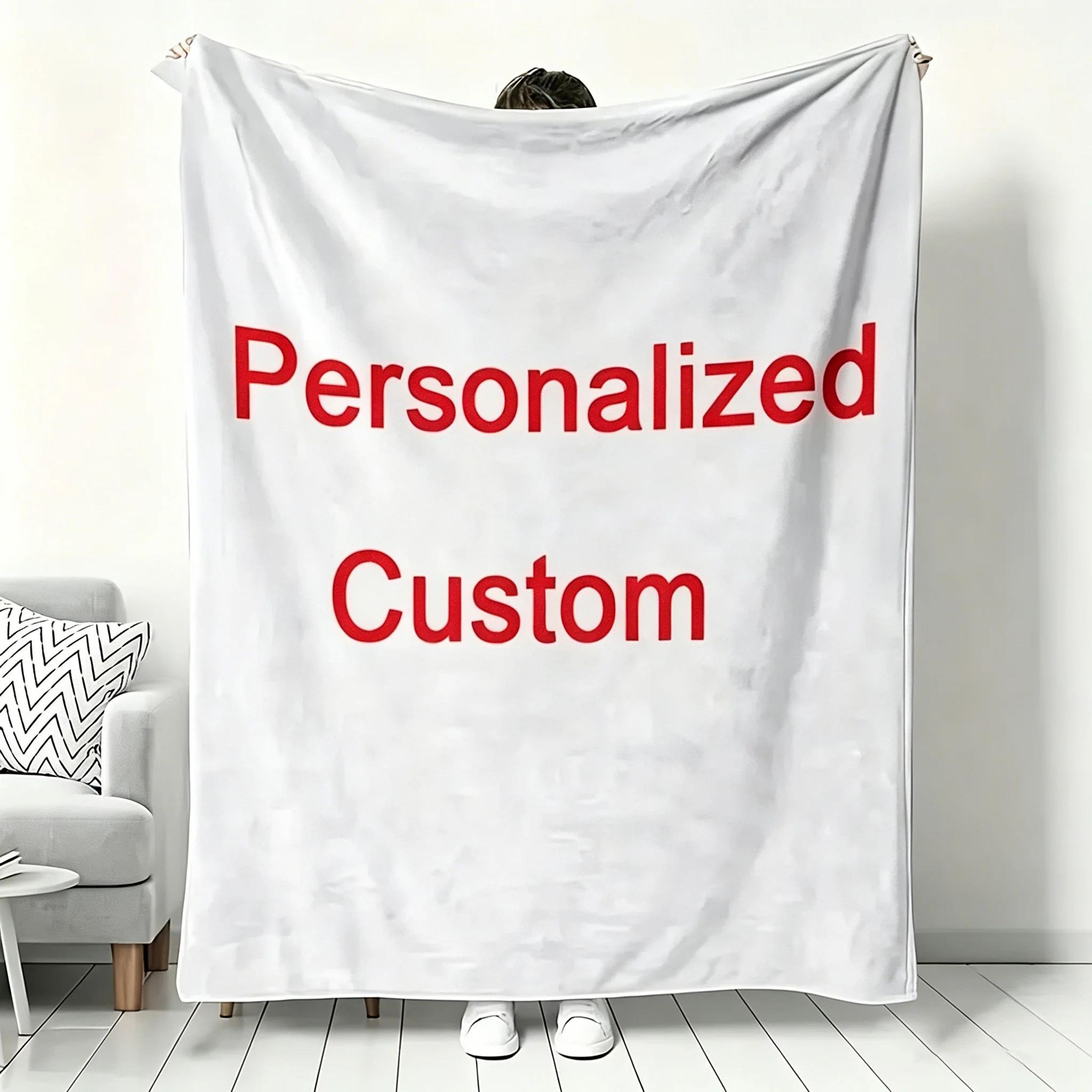 personalized custom picture soft cozy throw blanket