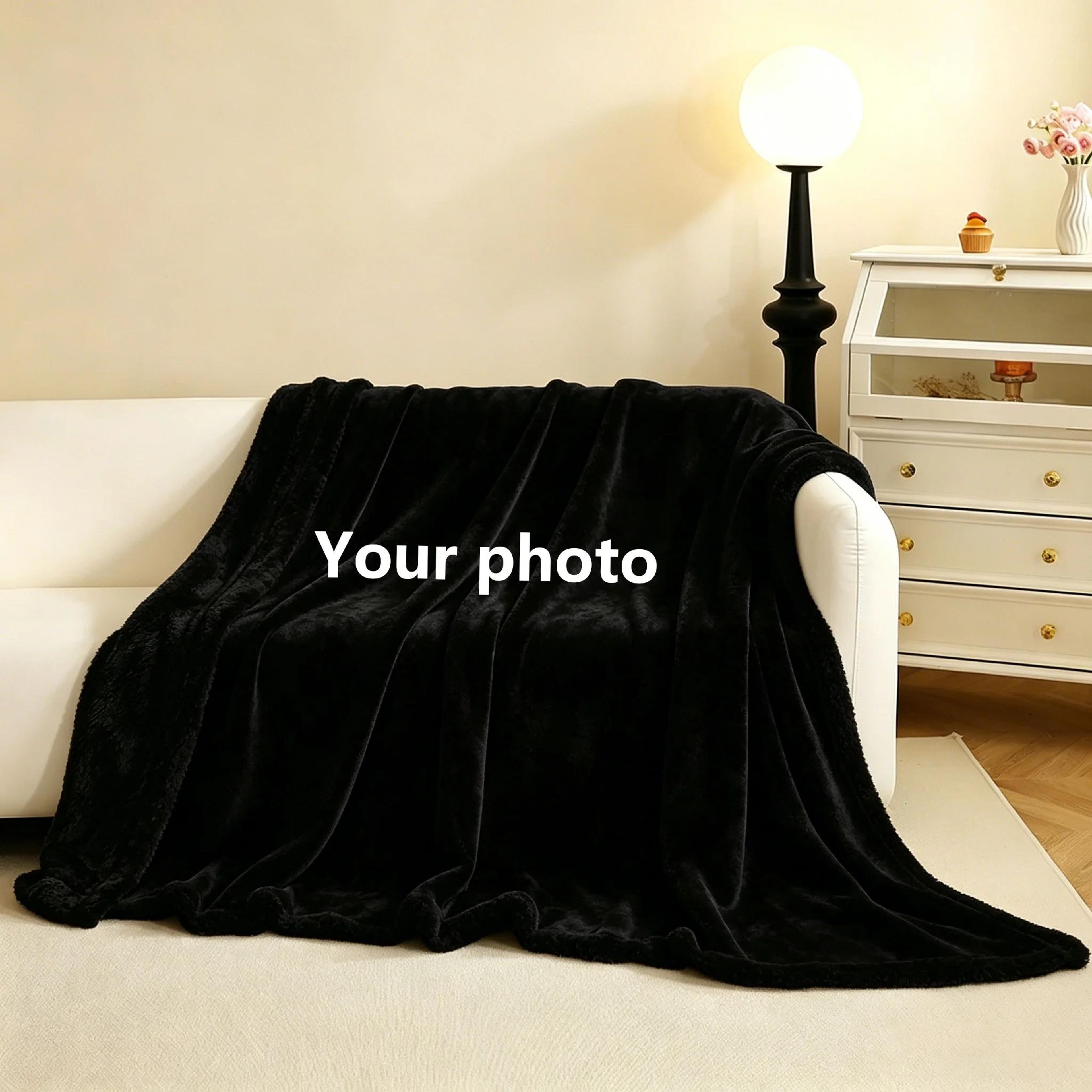 Personalized Custom Picture Soft Cozy Throw Blanket 1