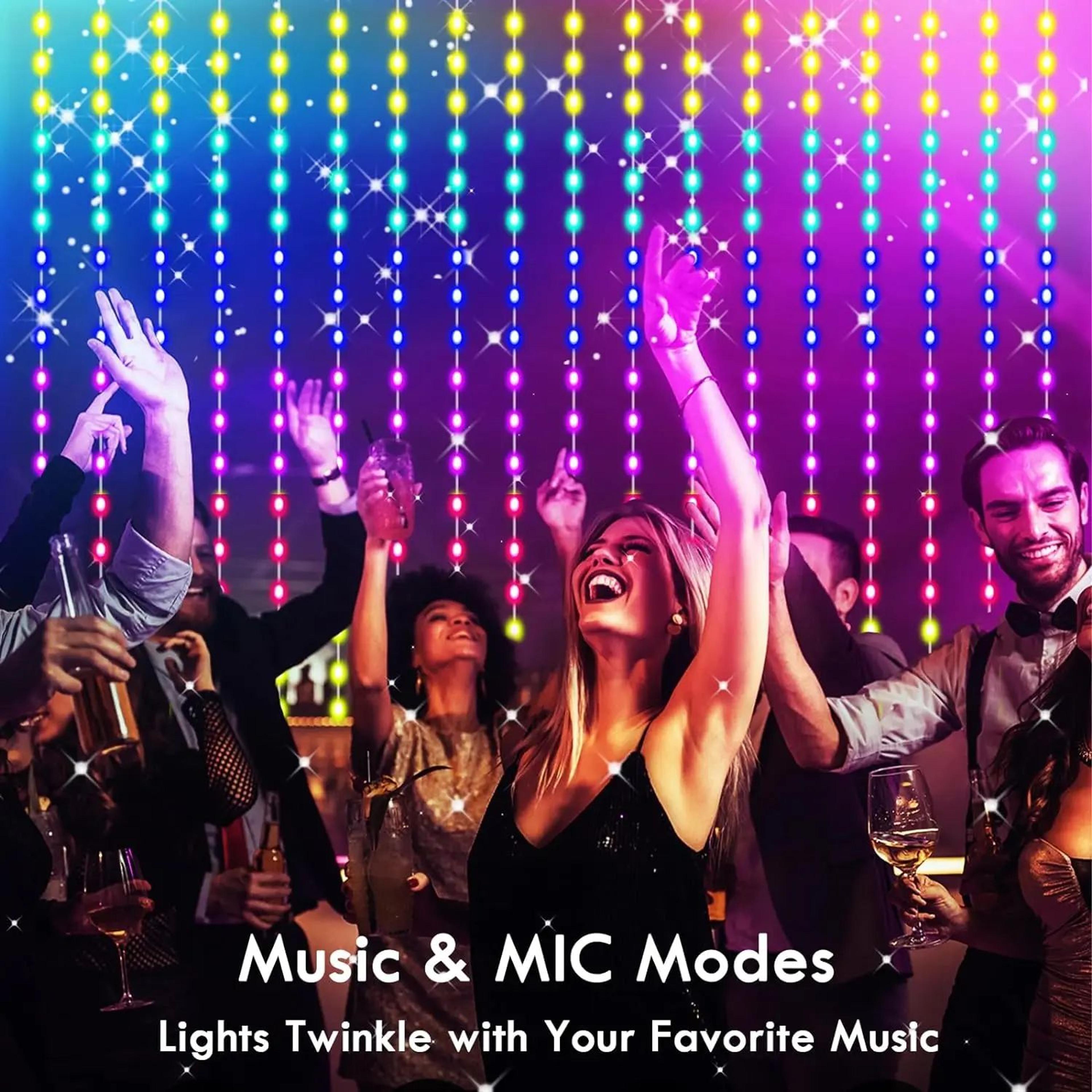 3M RGB Smart LED Curtain Fairy Lights 2