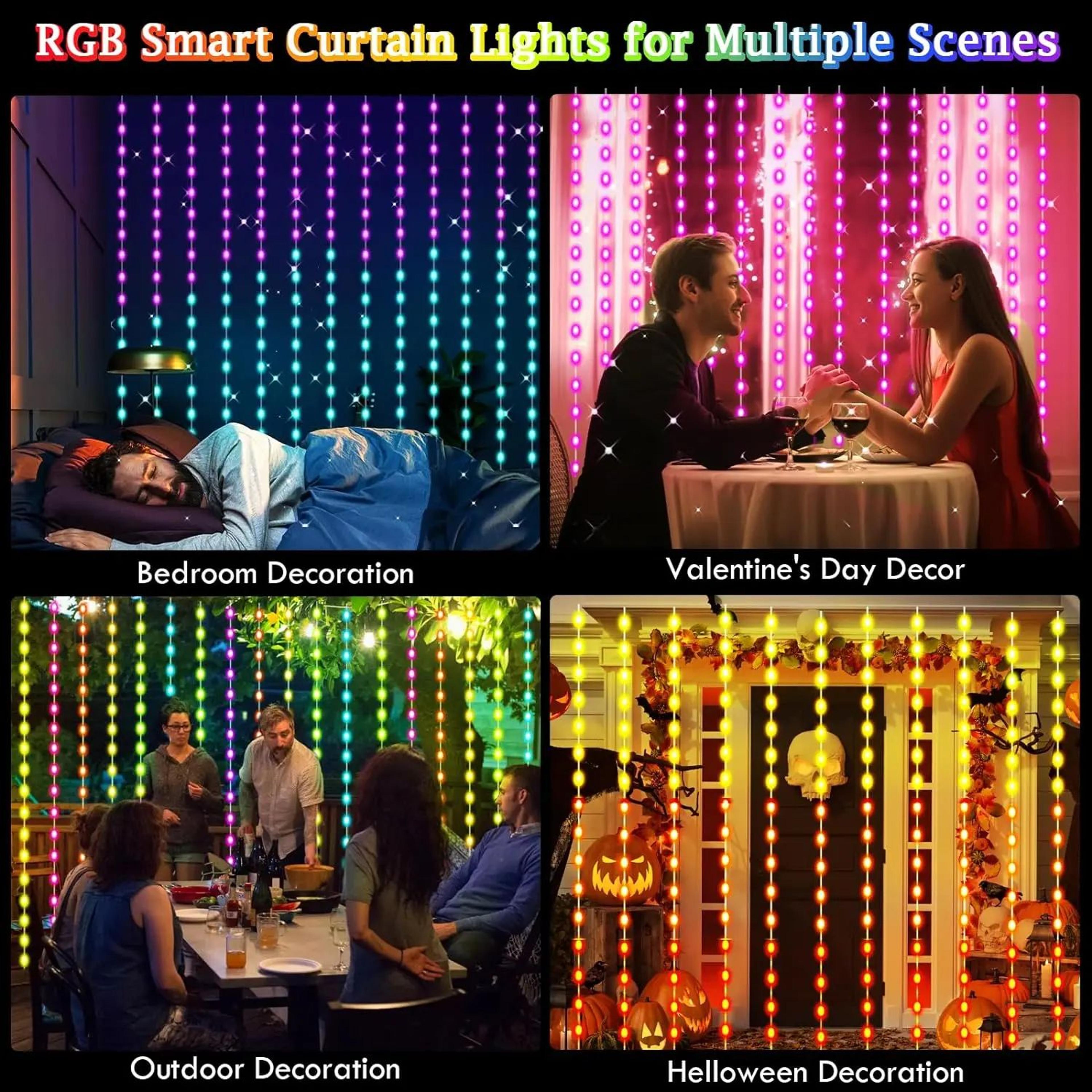 3M RGB Smart LED Curtain Fairy Lights 5
