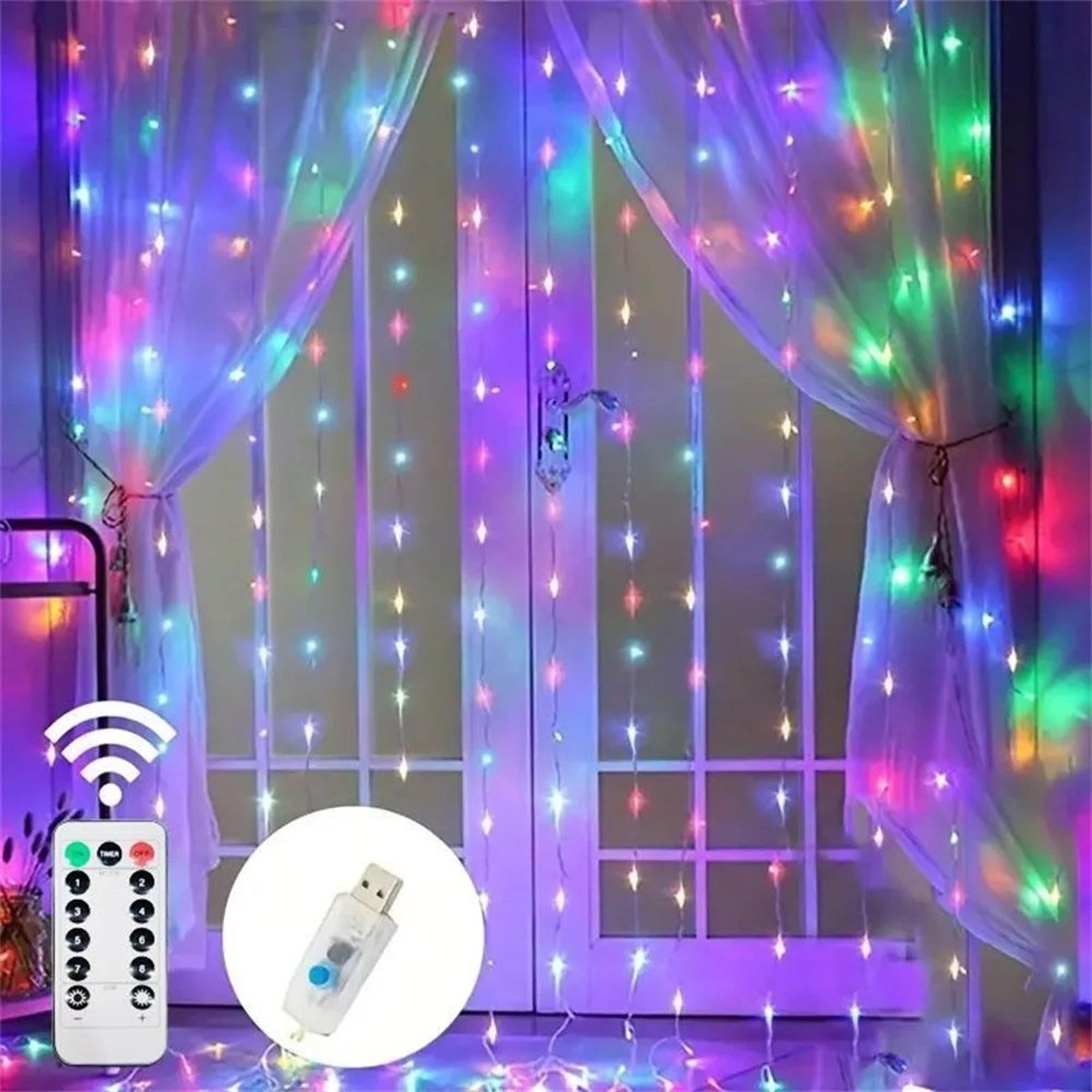 USB LED Curtain Lights With Remote For Holiday Decoration 8