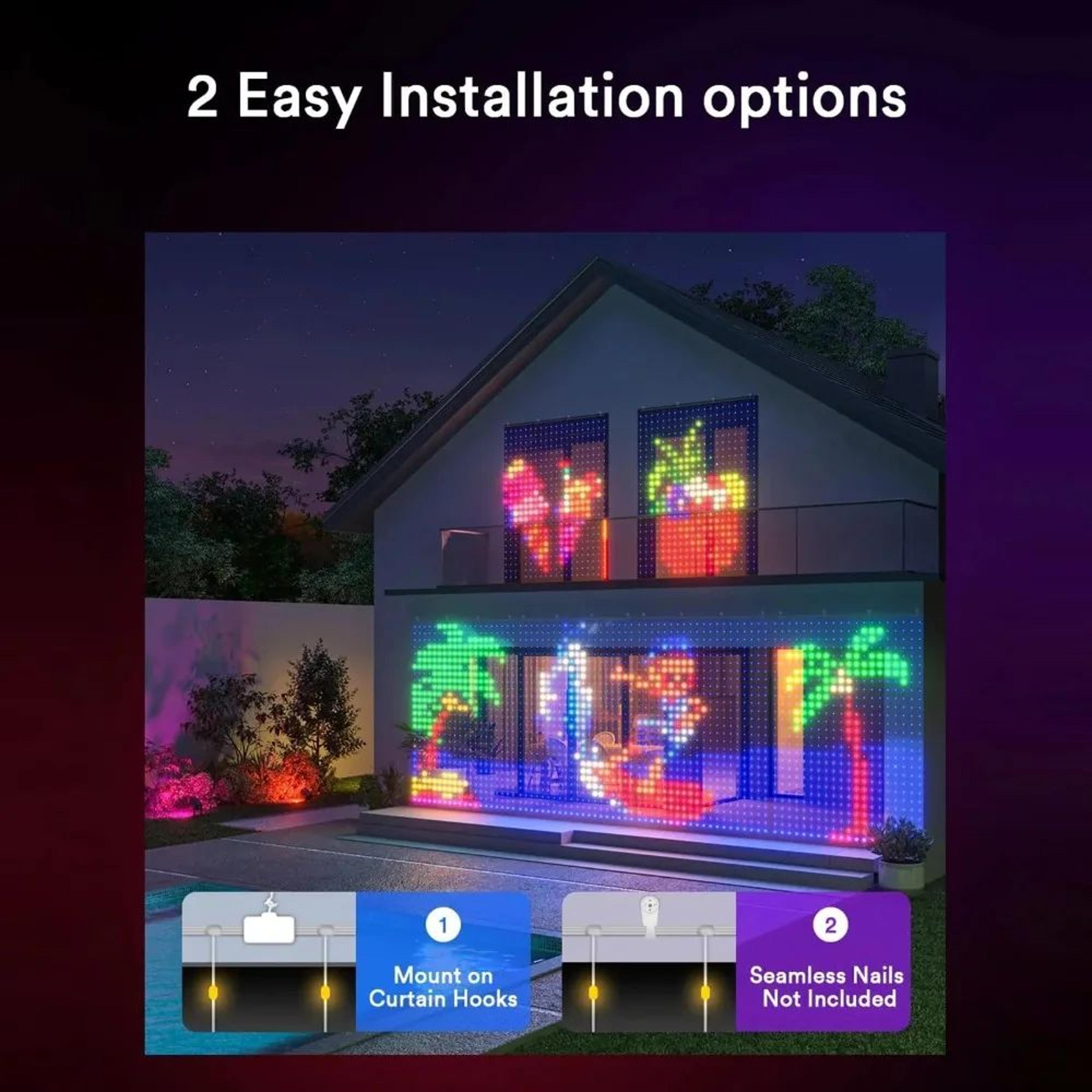 Smart RGB Curtain String Lights With Music Sync 1