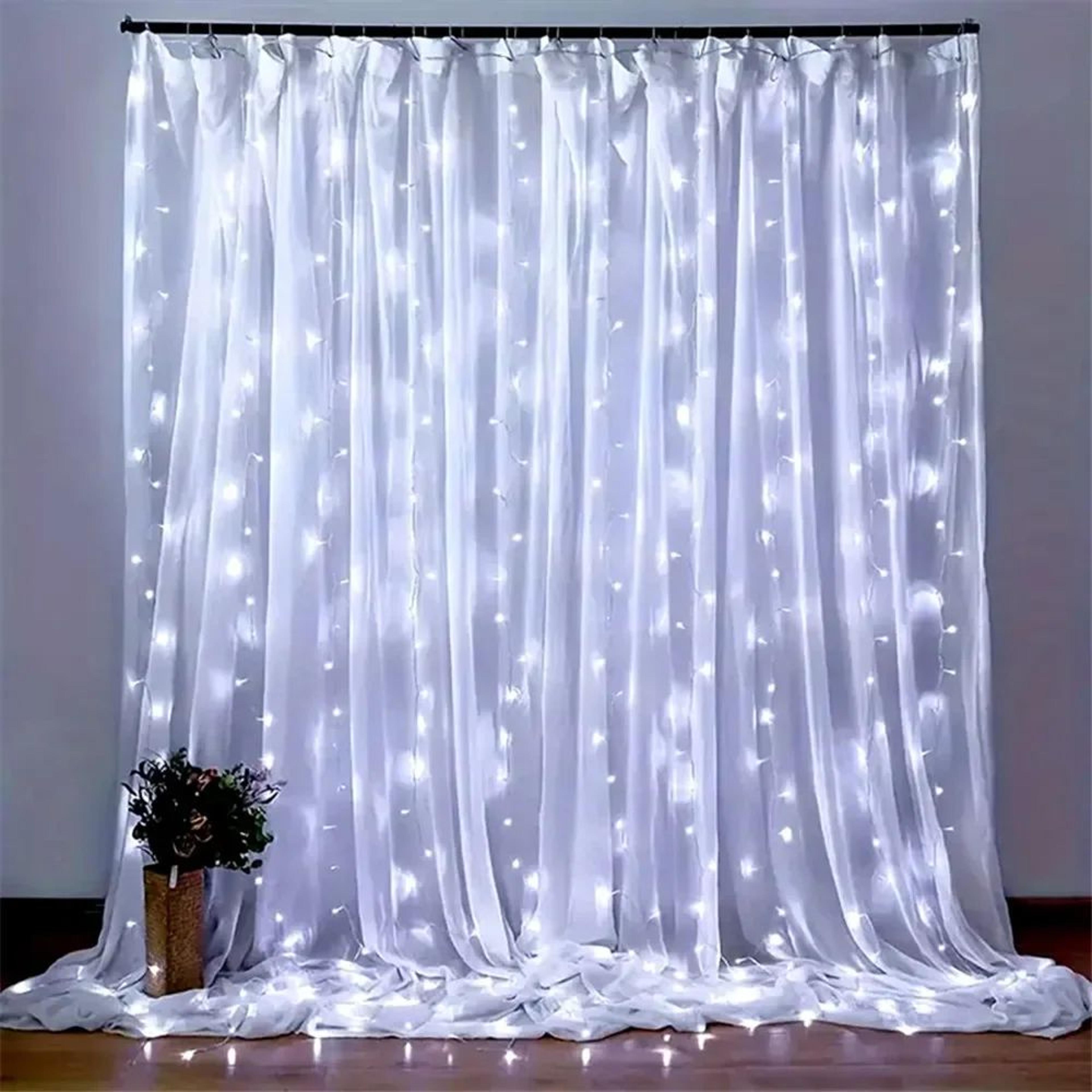 LED Fairy Curtain String Lights With Remote 1