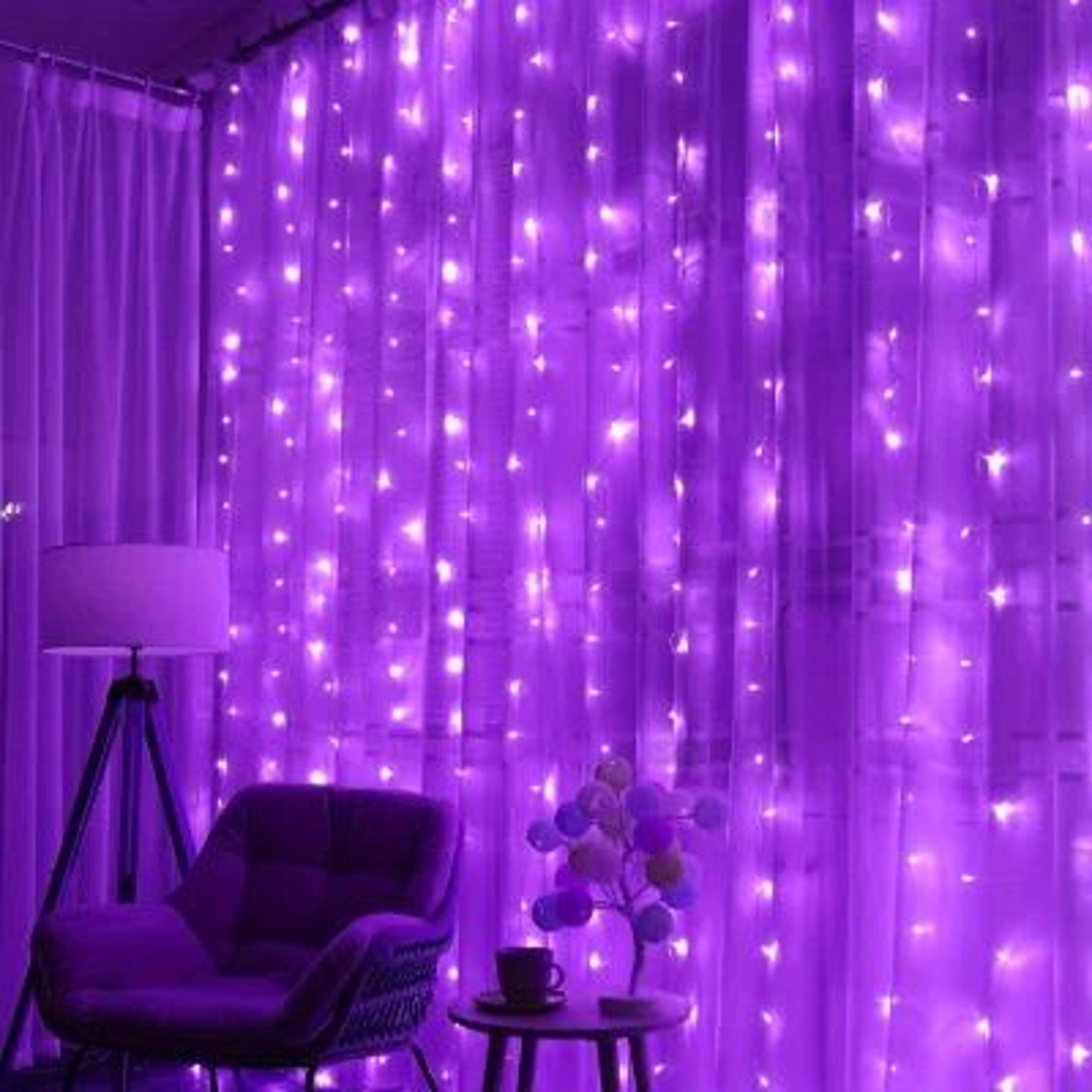 LED Fairy Curtain String Lights With Remote 12