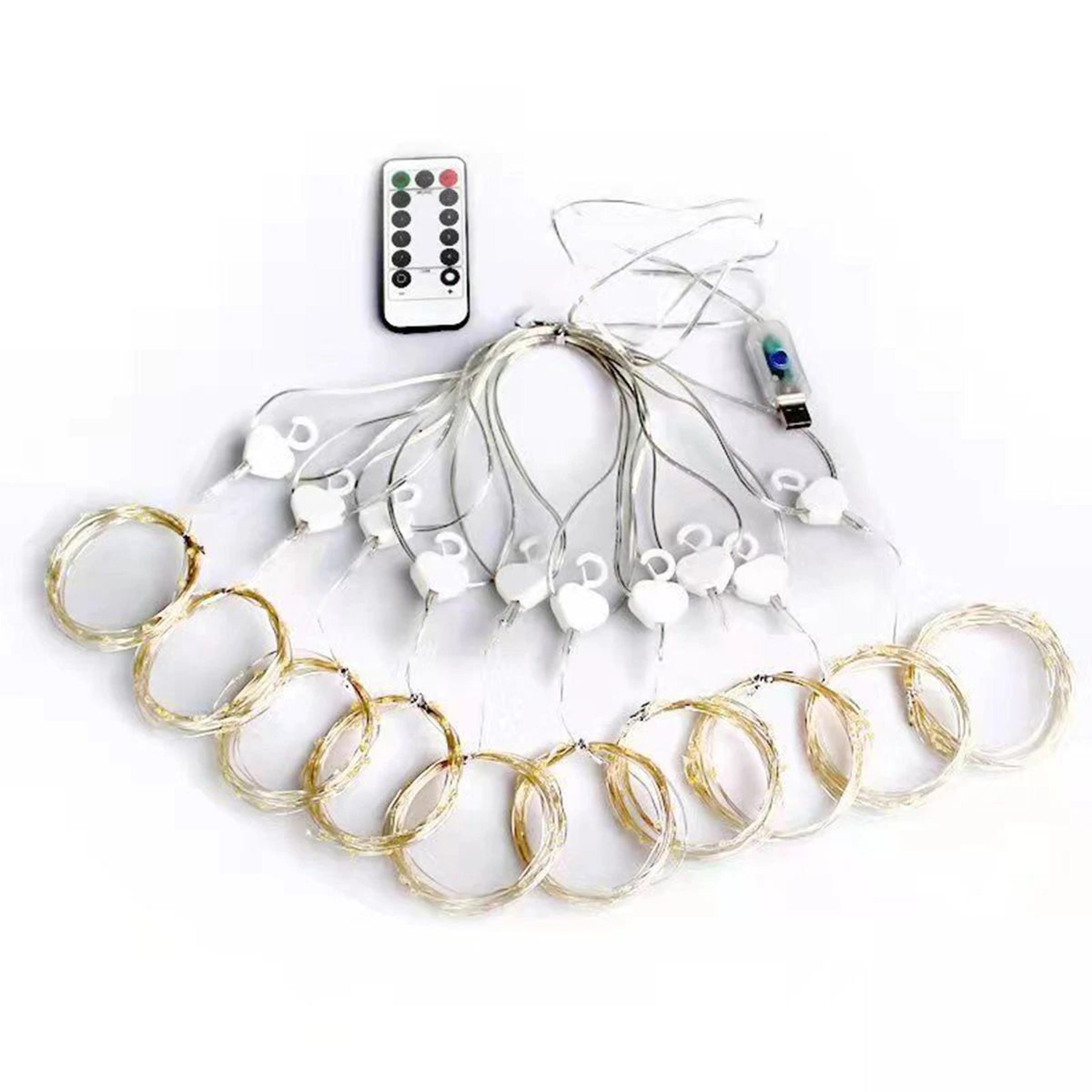 LED Window Curtain String Lights With Remote 5