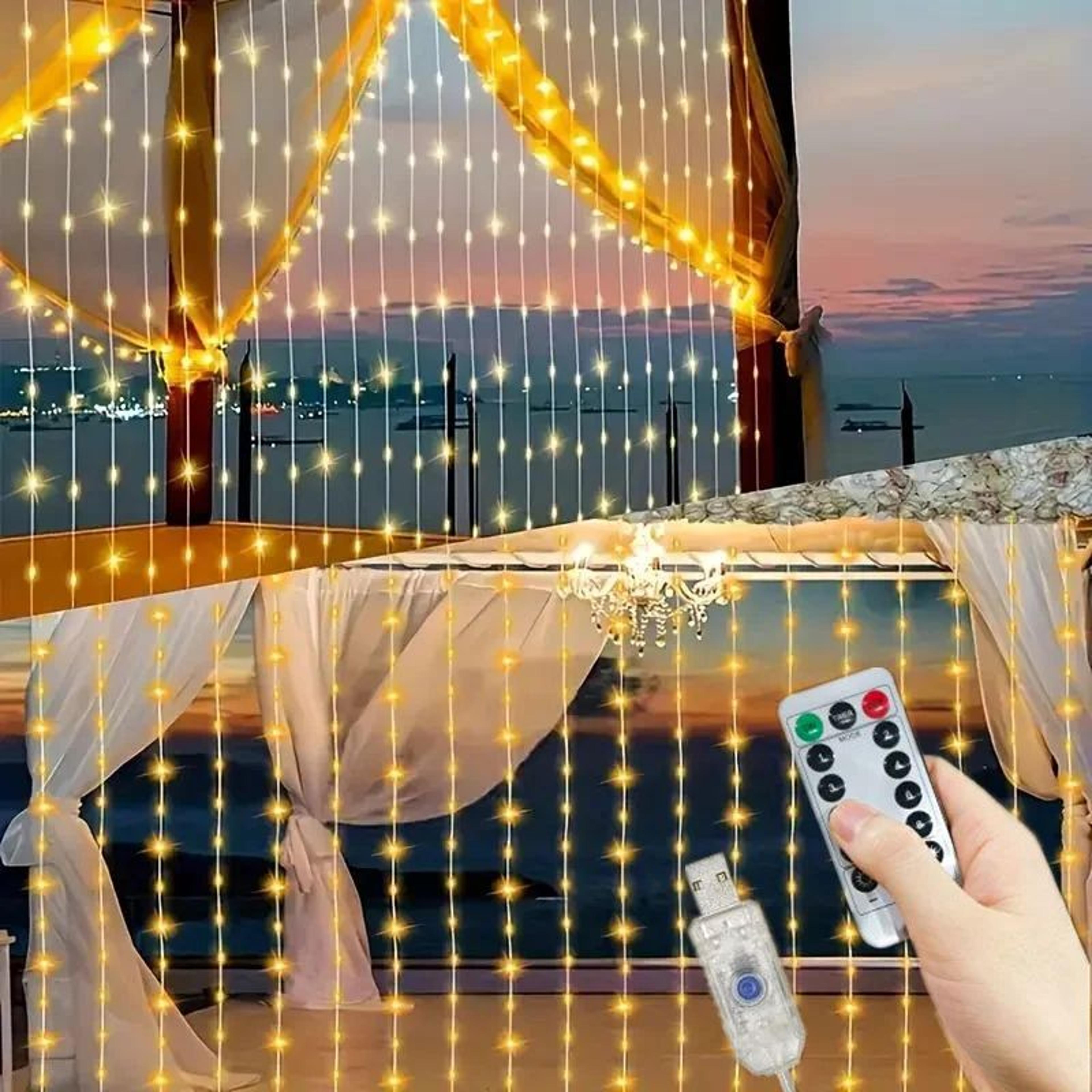 USB LED Curtain Fairy String Lights For Holiday Decor 4