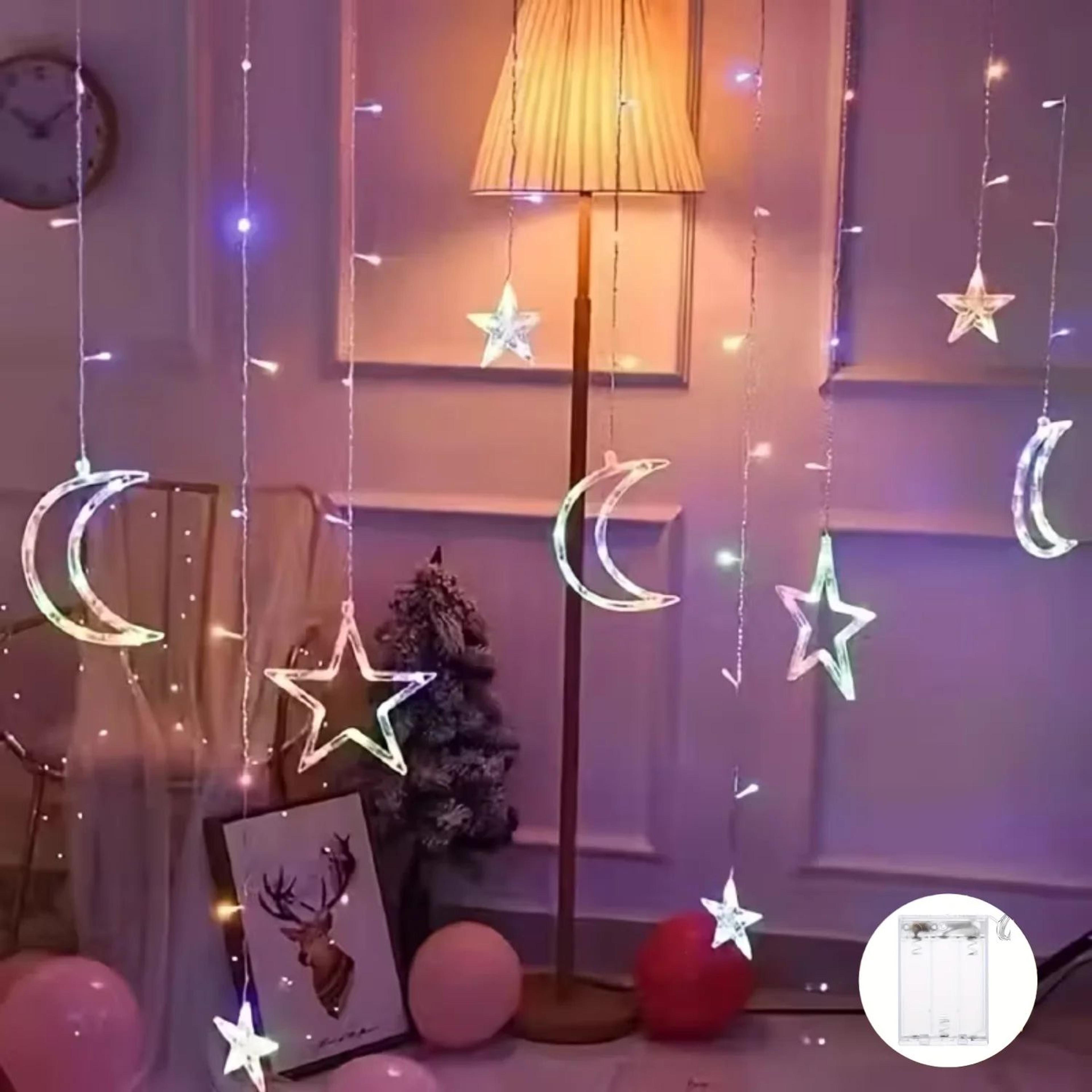 Star Moon LED Curtain String Lights For Room Decor 7