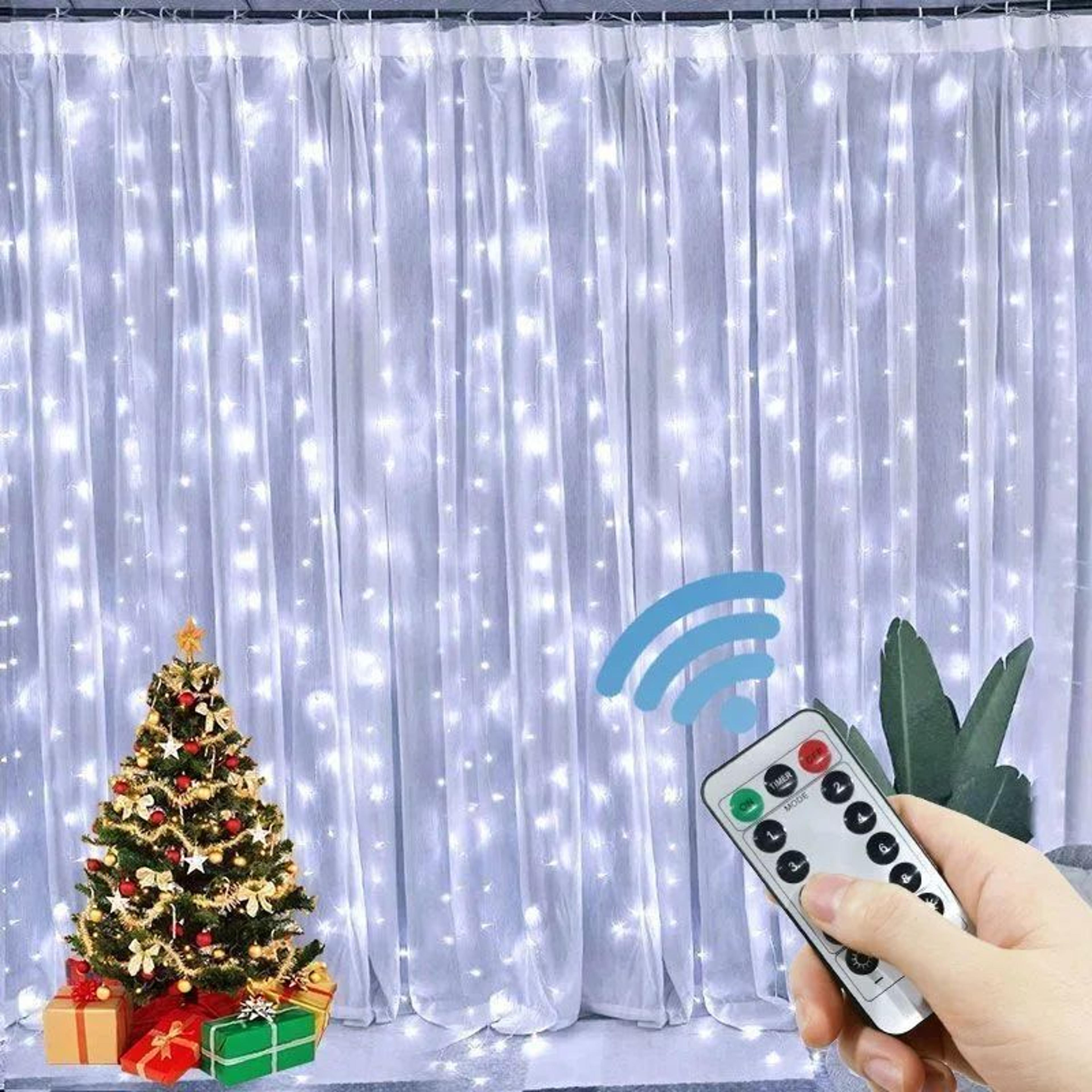 6M LED Curtain Fairy Lights With Remote Control 5