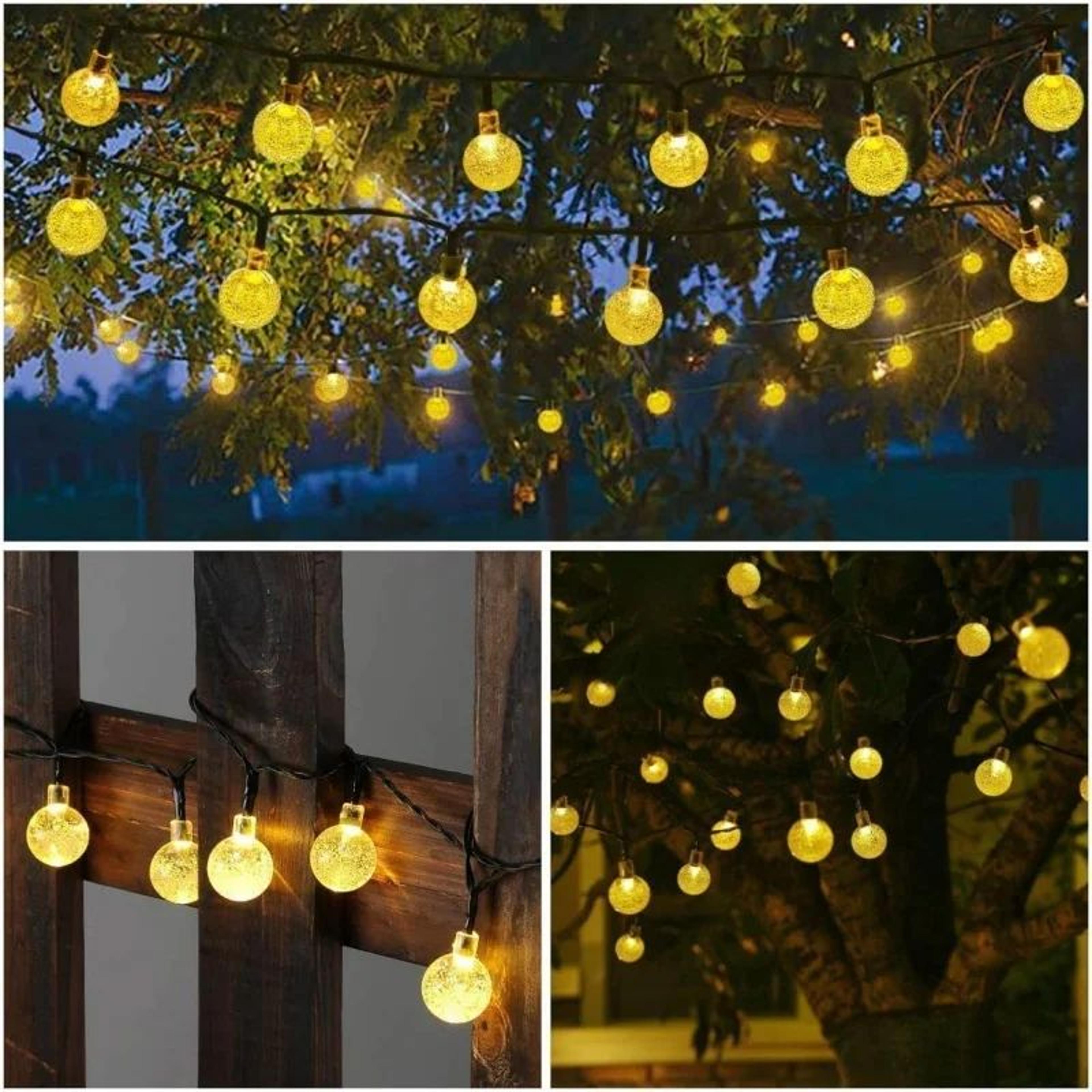 Solar Crystal Bubble Ball Outdoor String Lights 5