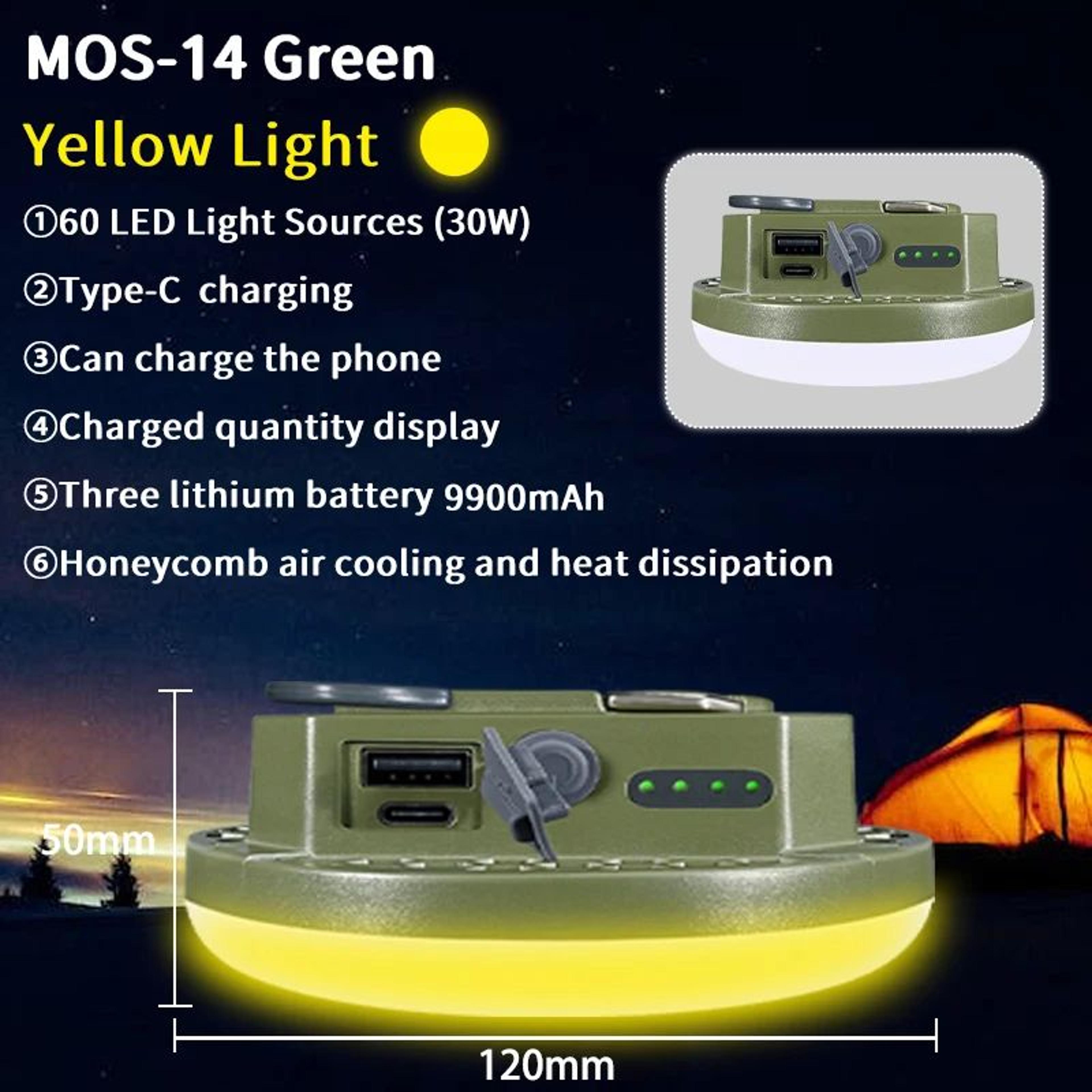 MOSLIGHTING Rechargeable Magnetic LED Camping Light 14