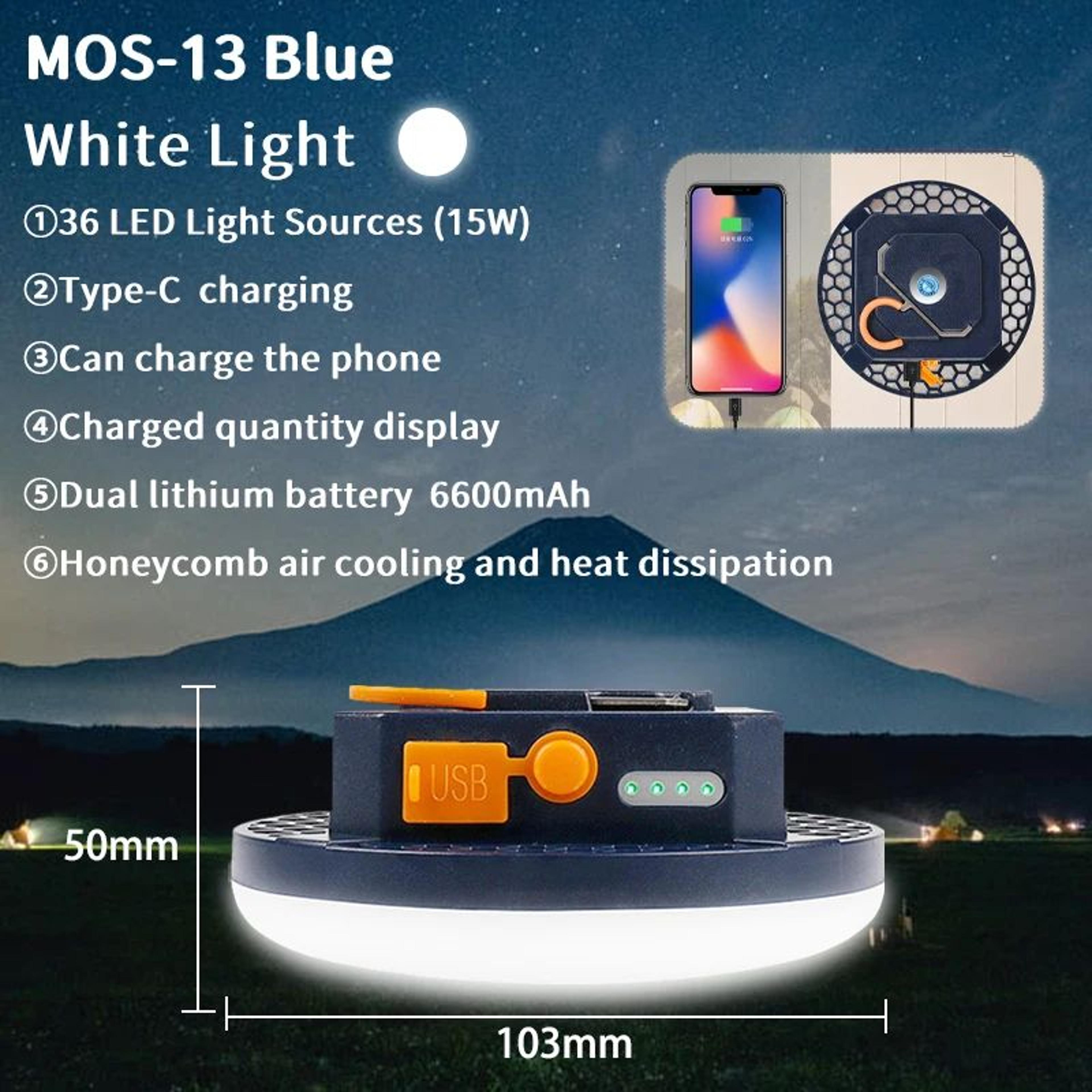 MOSLIGHTING Rechargeable Magnetic LED Camping Light 9
