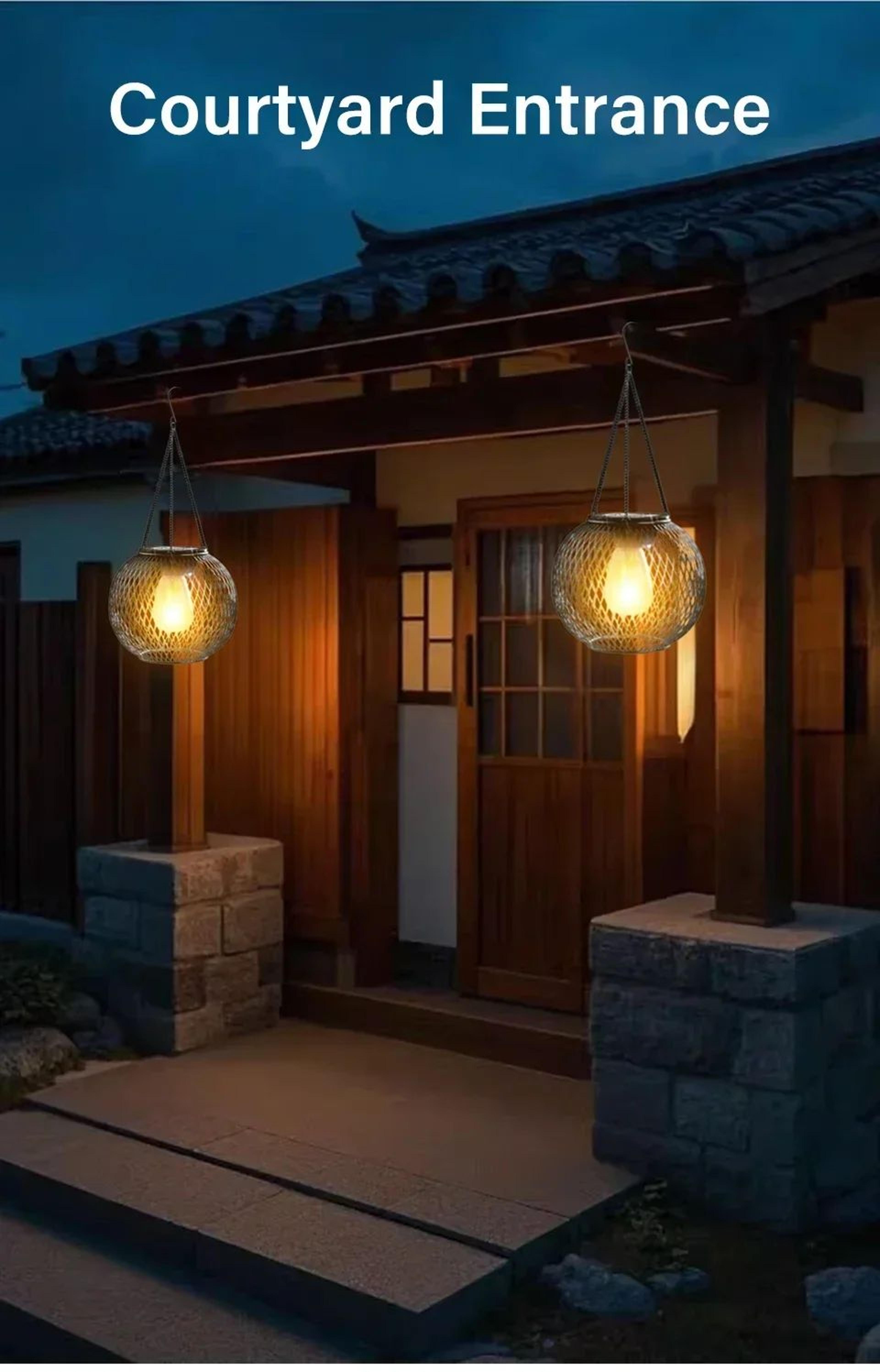 Waterproof Solar Hanging Lantern For Outdoor Garden Decor 8