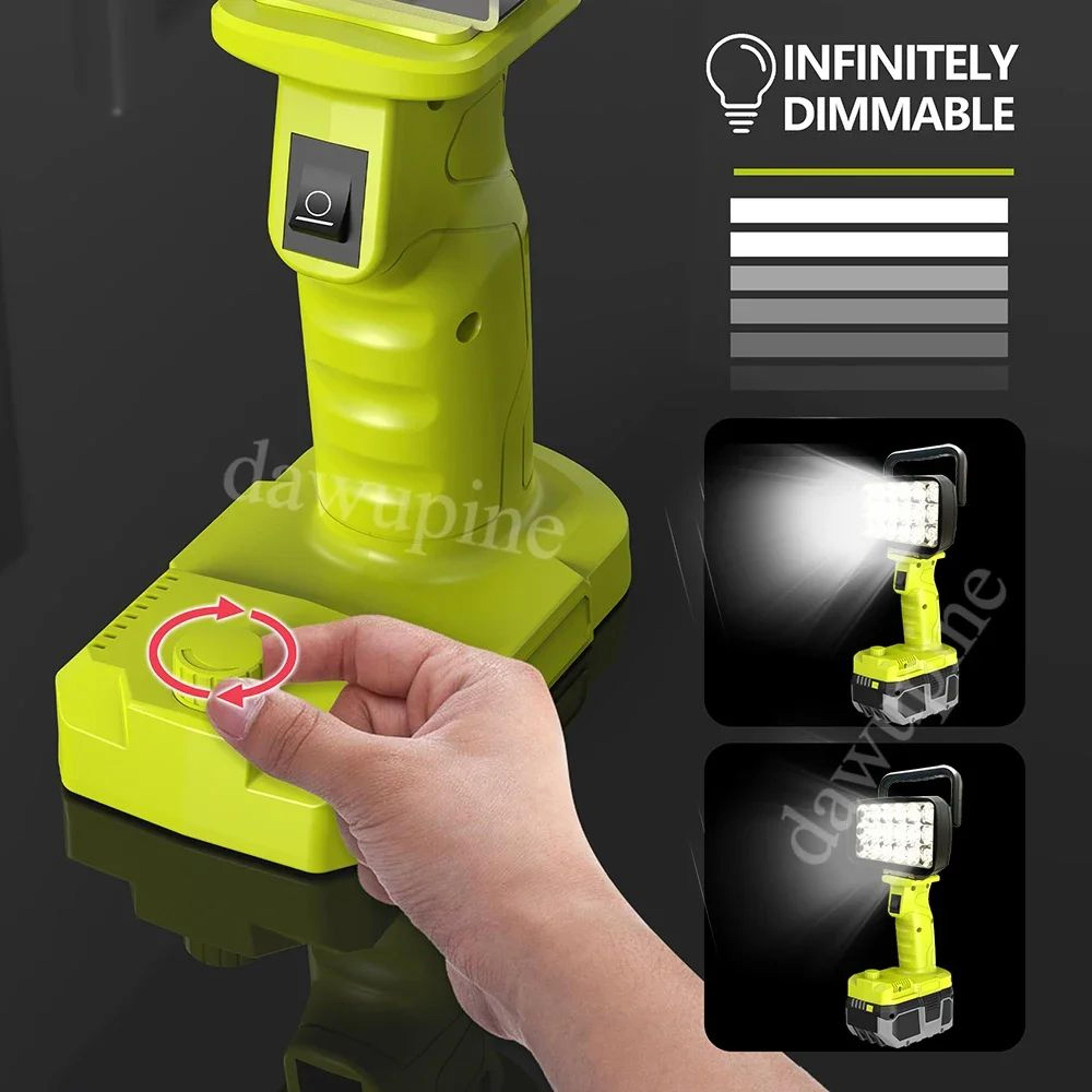 18 LED Portable Work Light For Ryobi 18V Lithium Battery 2