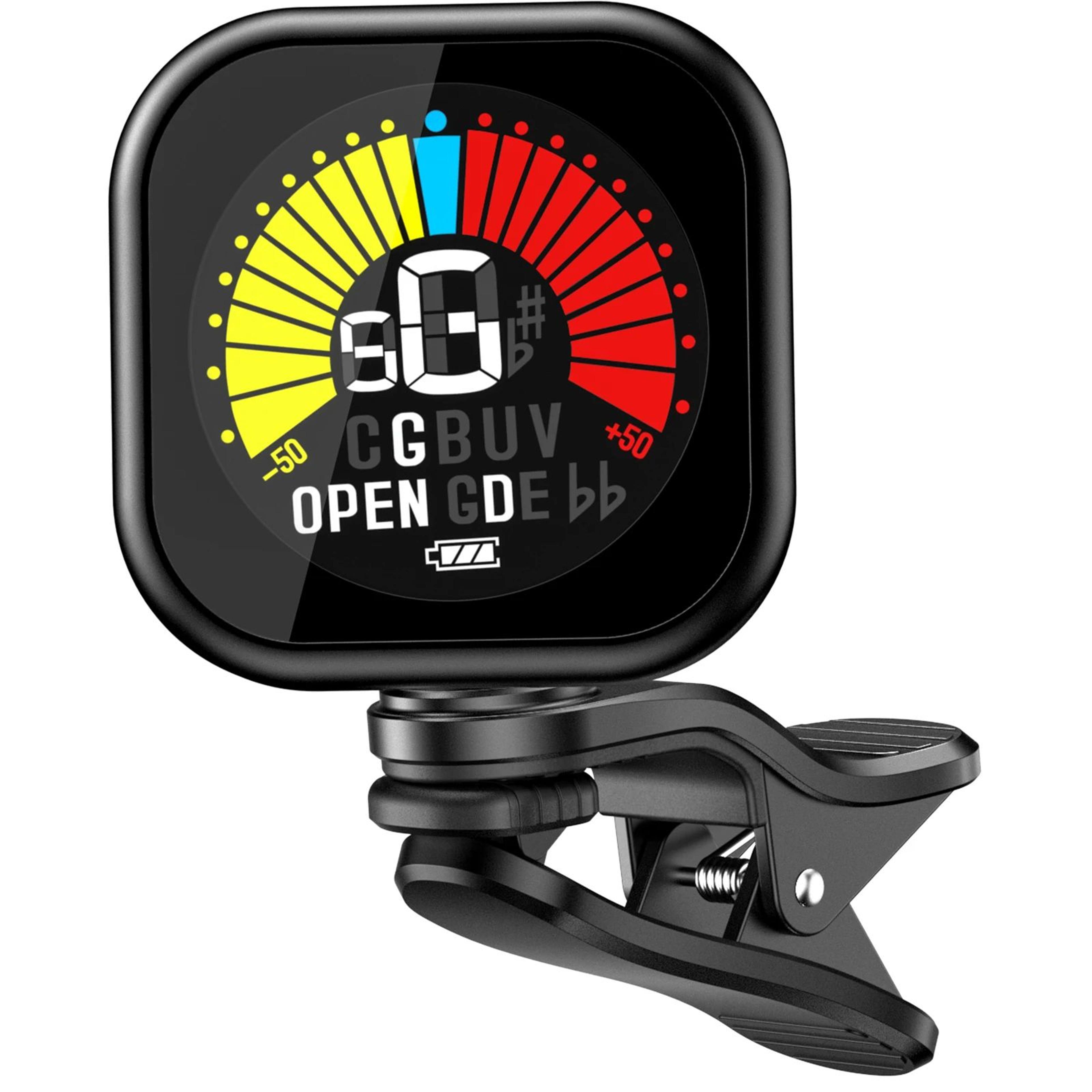 new bee clip on color screen guitar tuner with 360 degree rotation