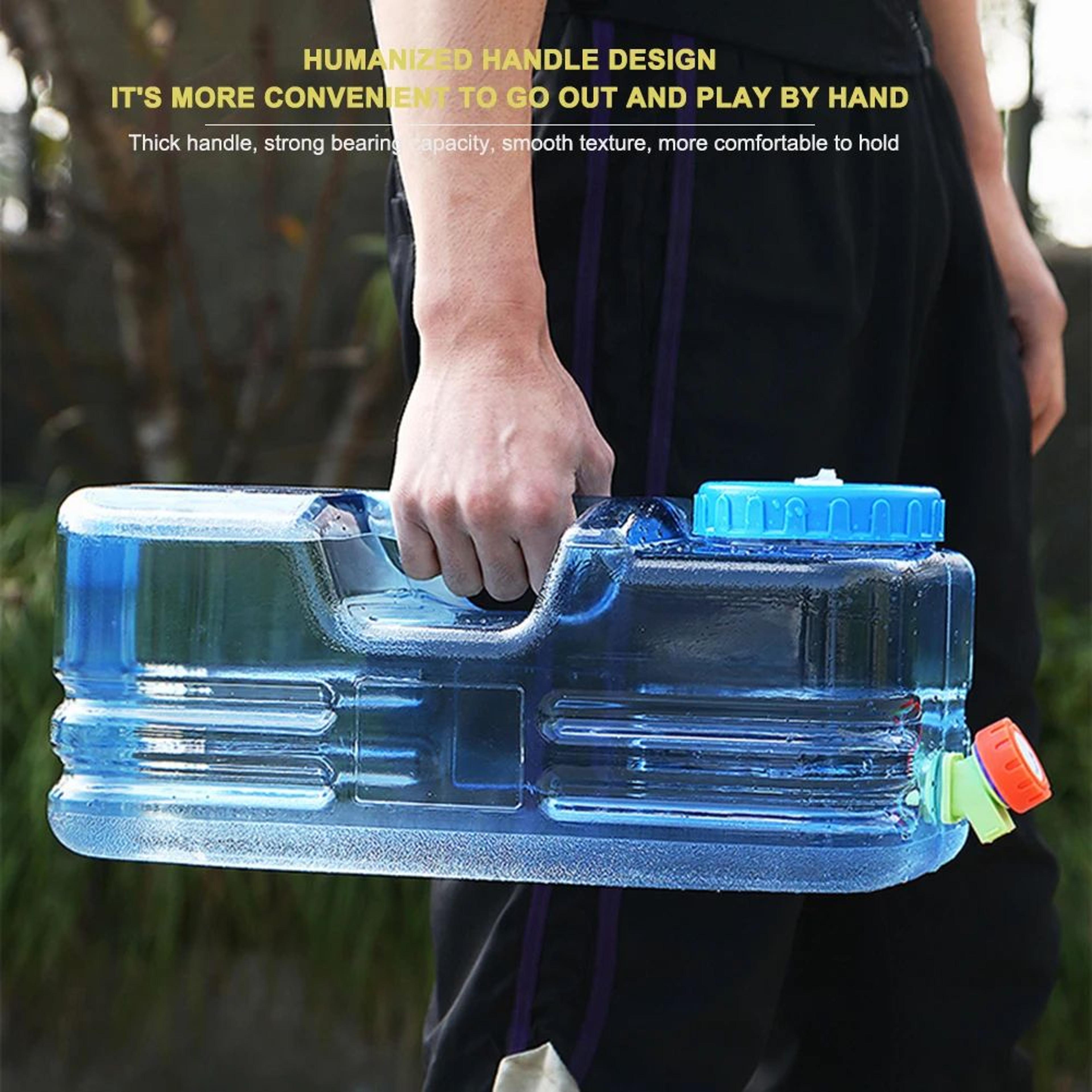 portable outdoor water tank with faucet for camping and travel
