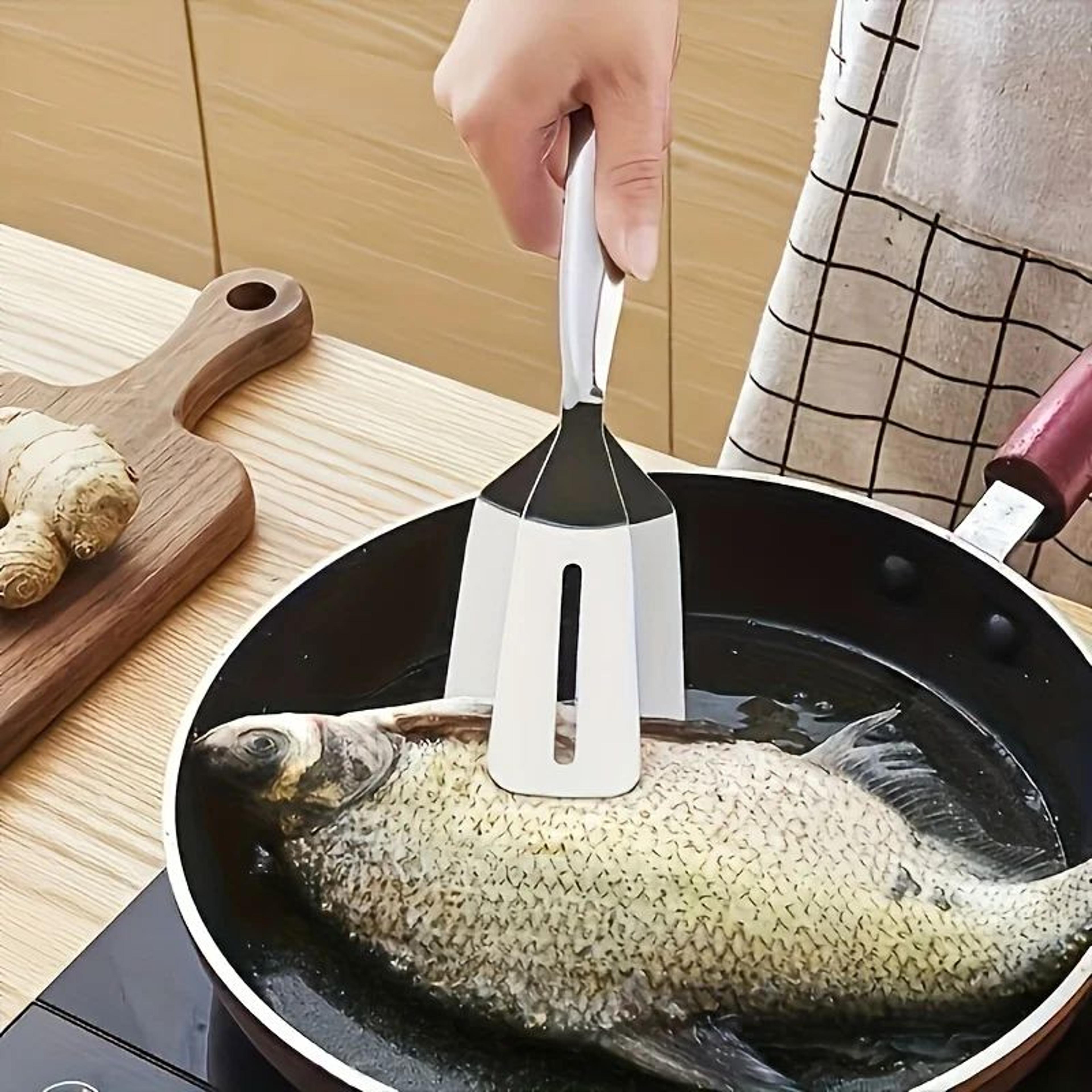 stainless steel spatula tongs for frying grilling and bbq cooking