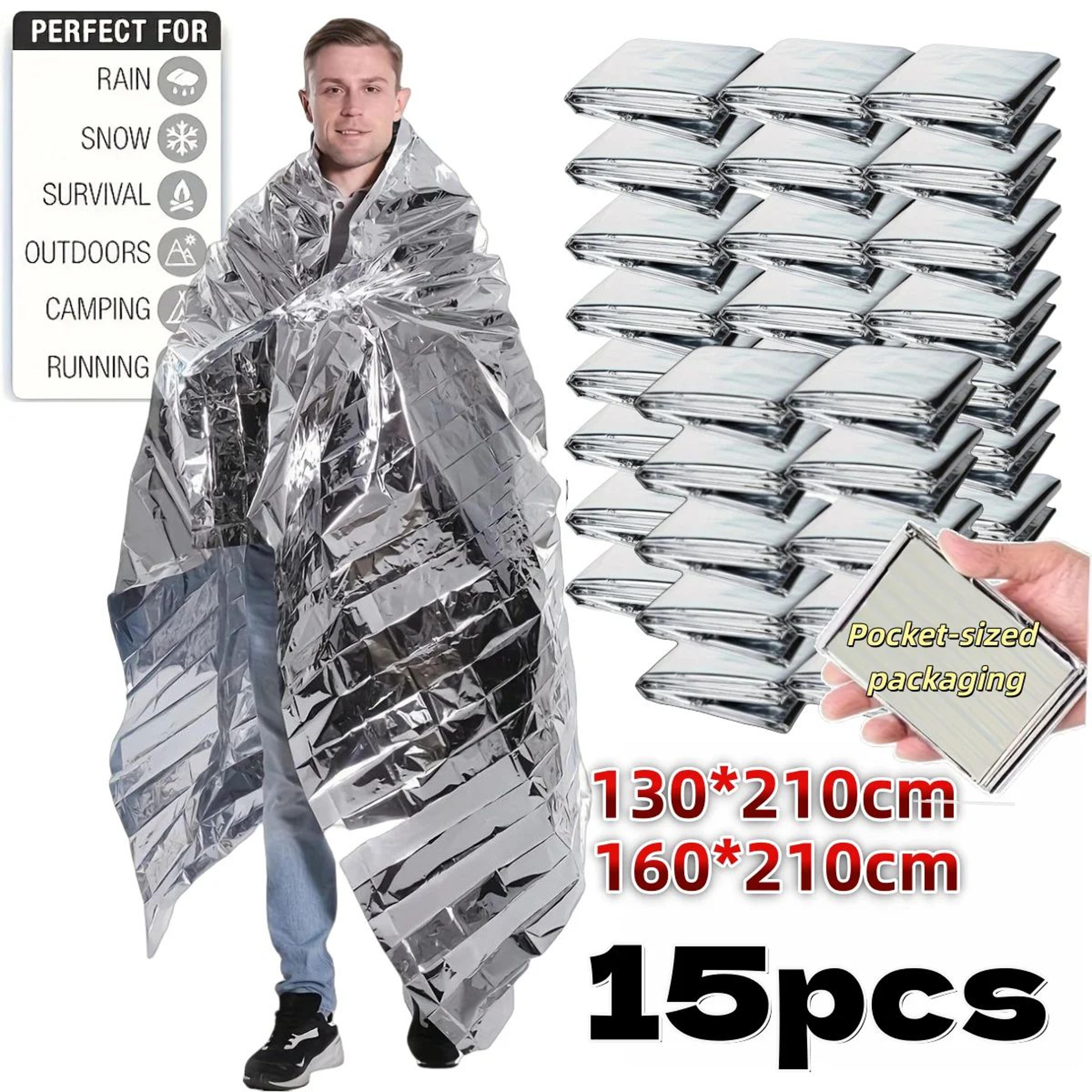 large emergency survival thermal blankets for camping and hiking