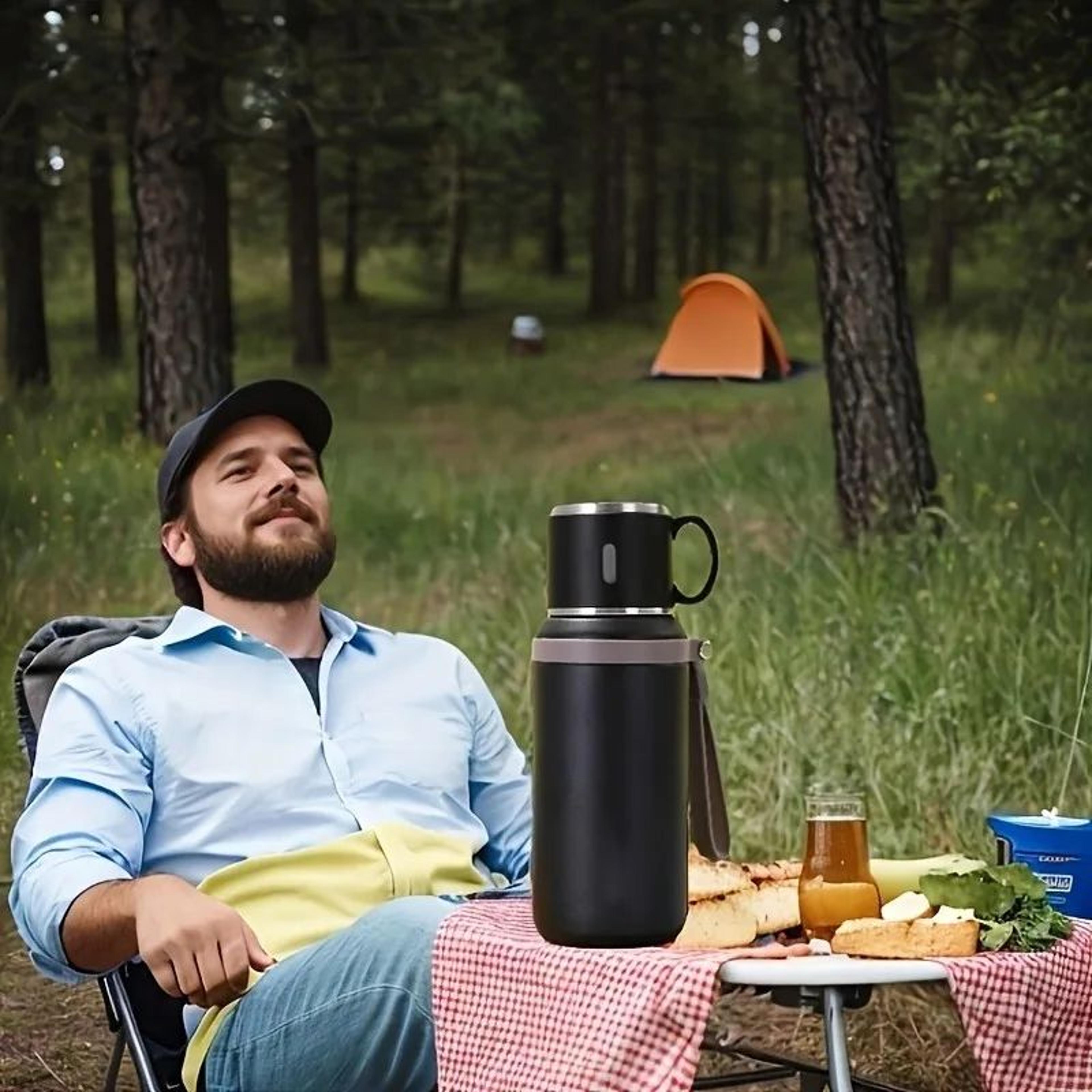 316 Stainless Steel Insulated Vacuum Water Bottle With Cup 11