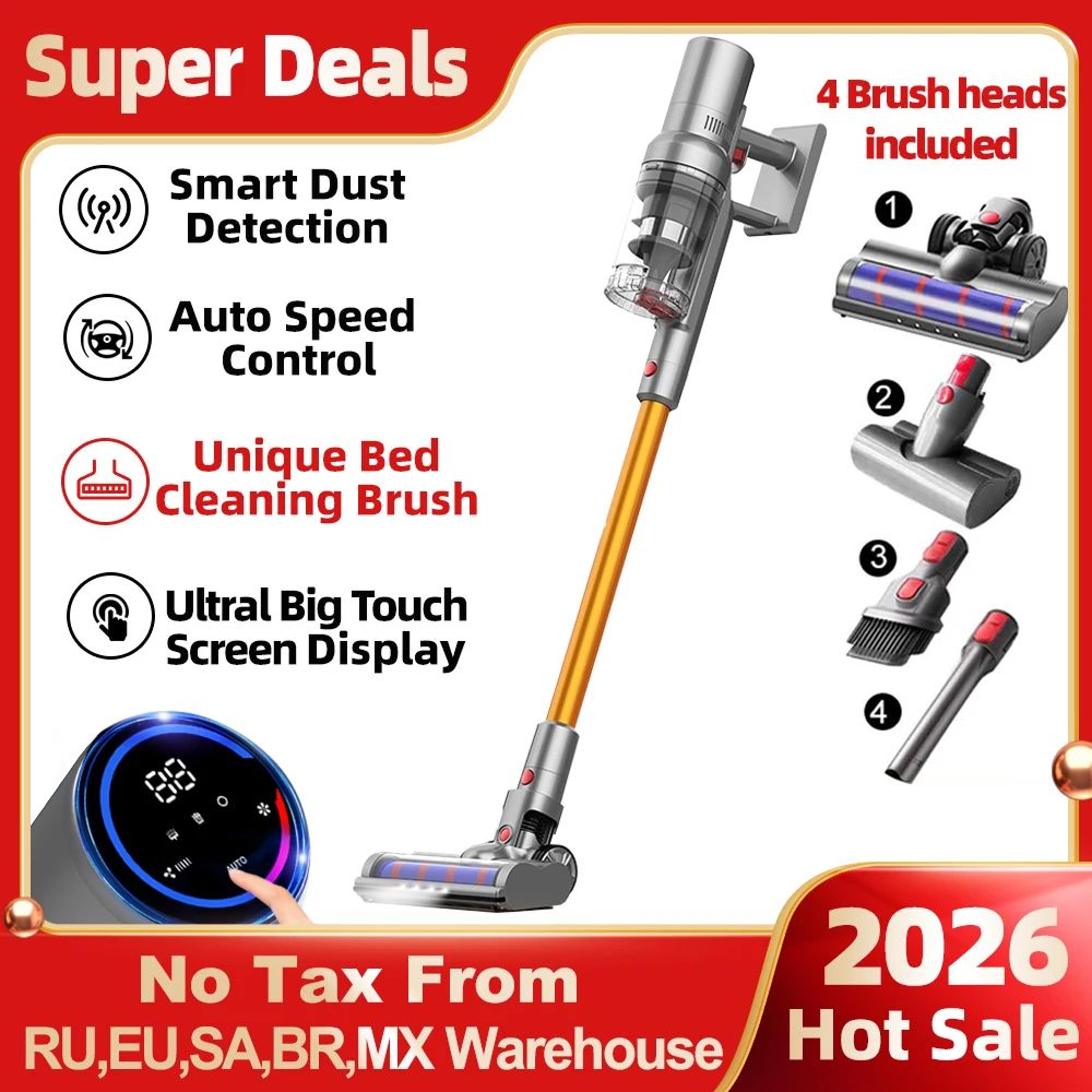 abir vc205 cordless vacuum cleaner with smart dust sensor