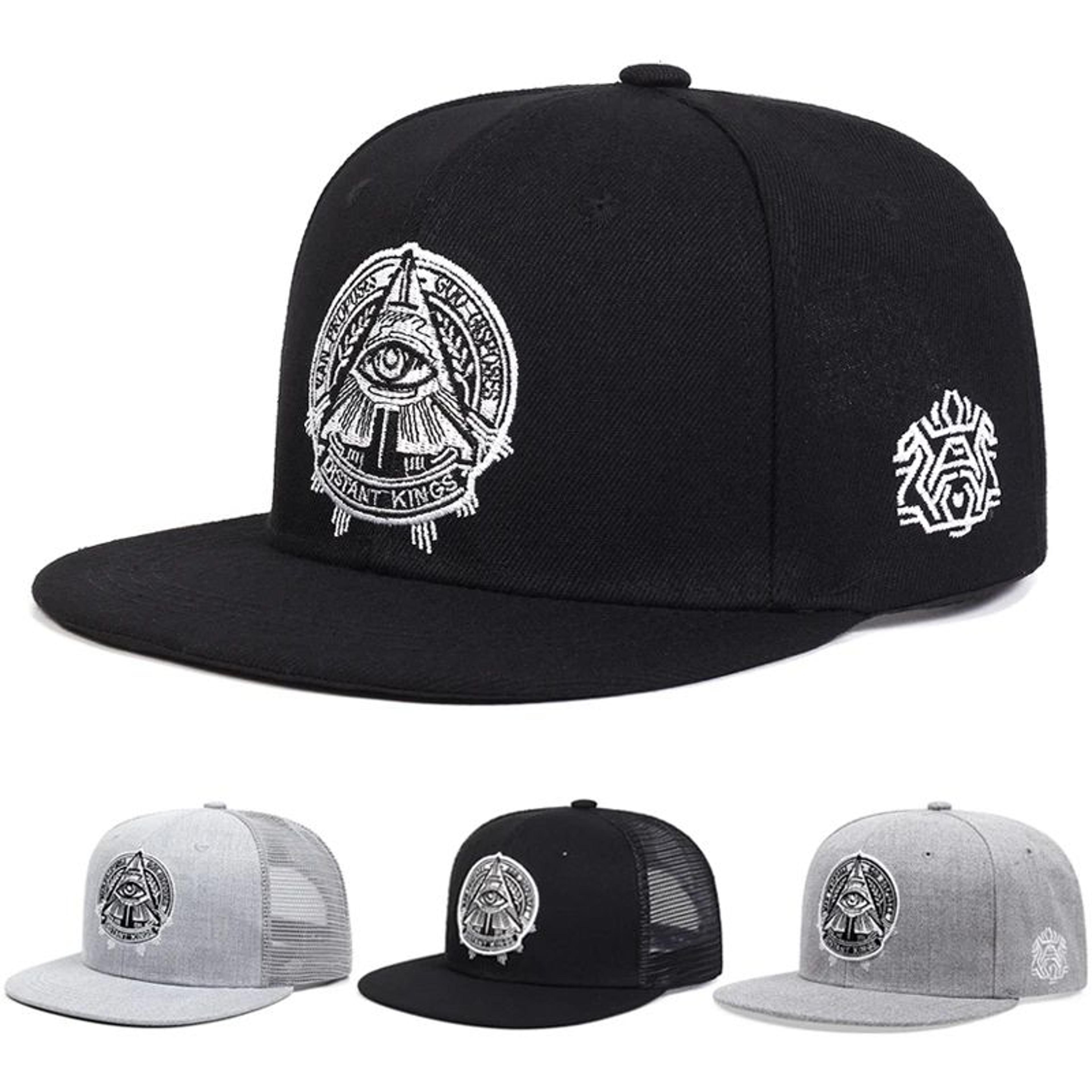 eye of god mesh flat brim baseball cap unisex streetwear hat