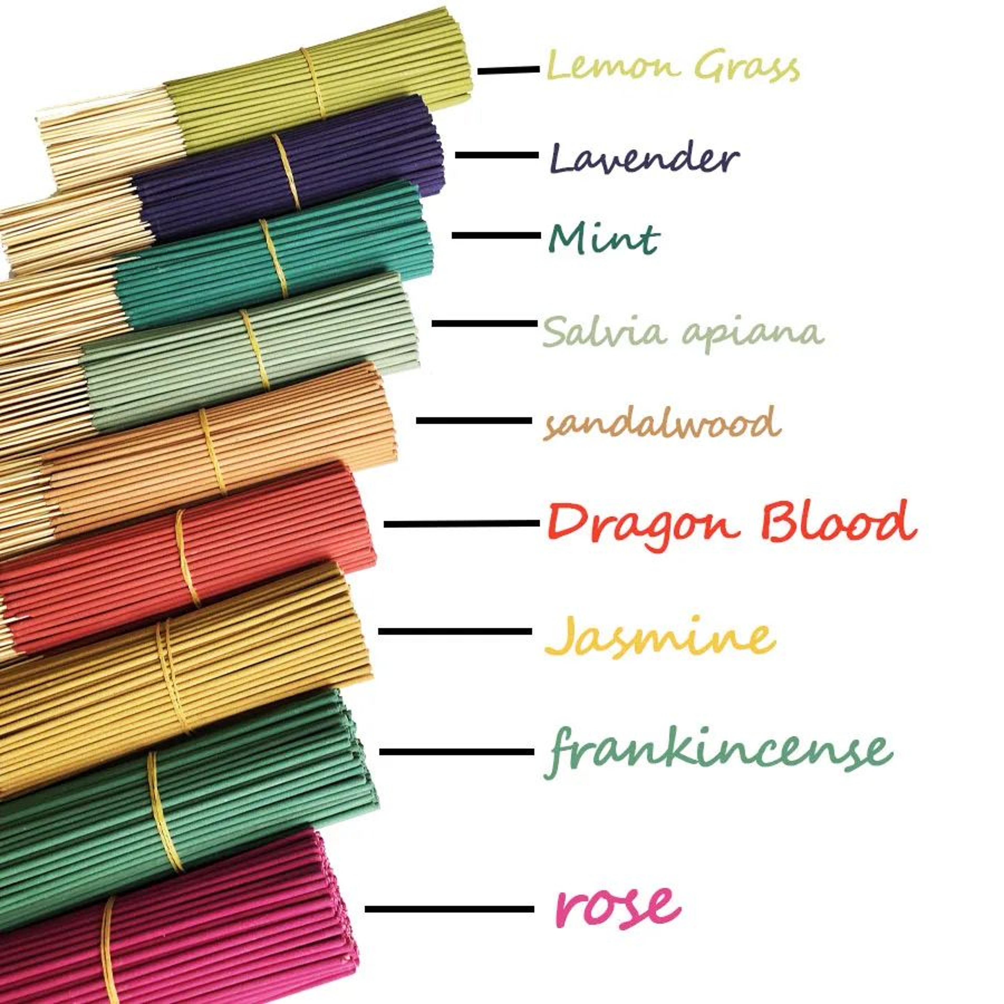 handmade bamboo incense sticks in floral and herbal scents