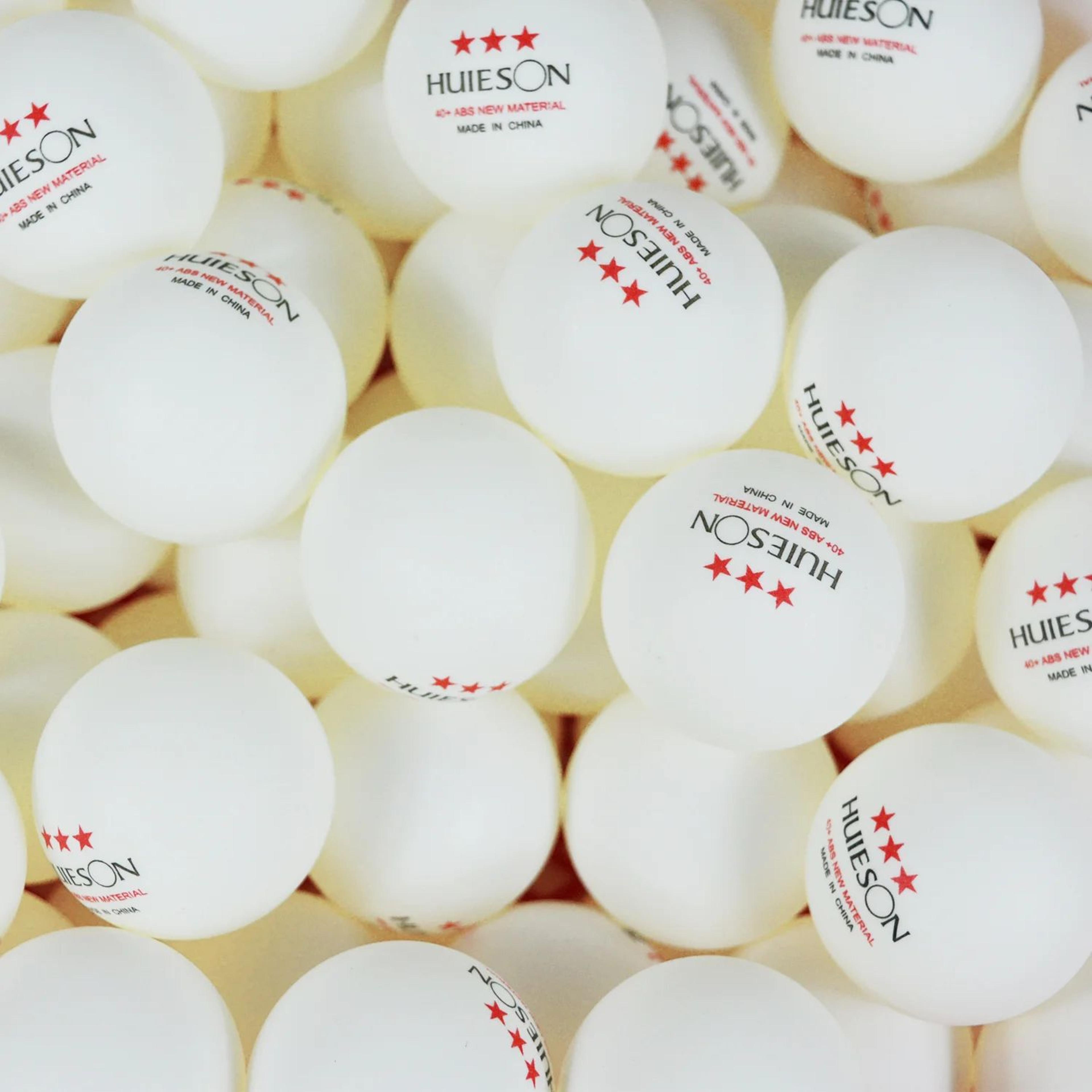 100pcs huieson 3 star abs table tennis balls for match practice