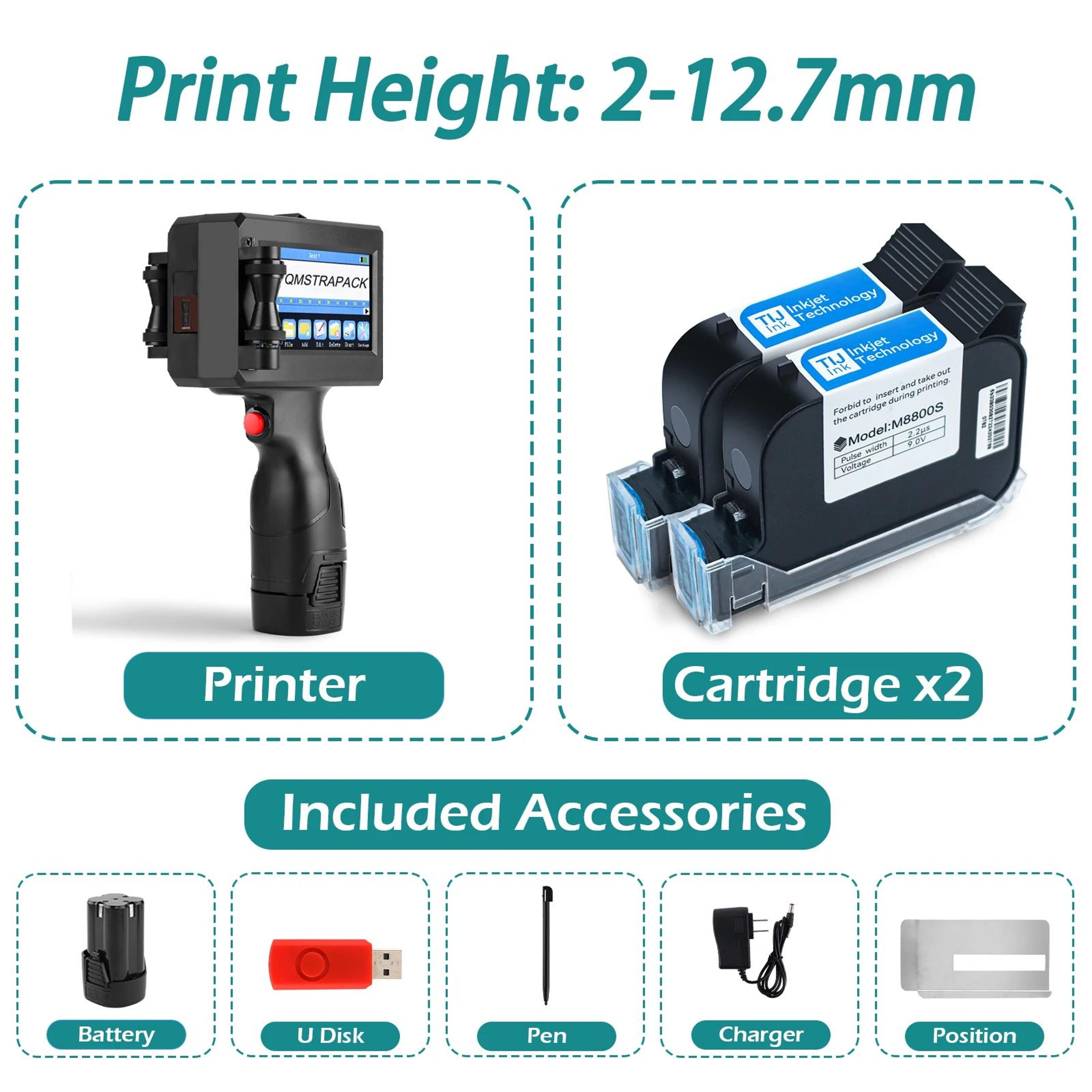 Handheld Inkjet Coding Printer With Fast Drying Ink For Dates And Barcodes 9
