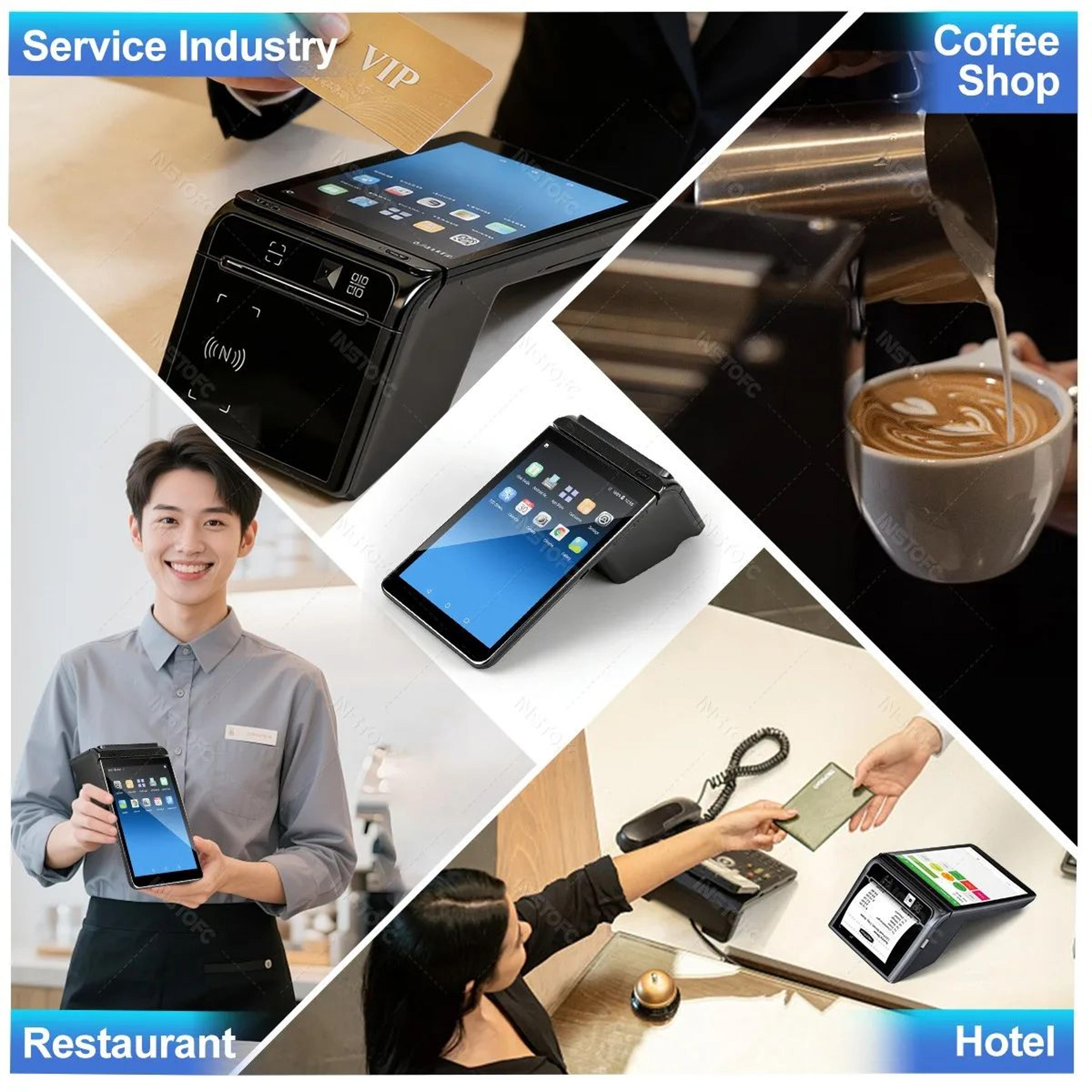 Android 14 All In One POS Terminal With Receipt Printer 3GB RAM 32GB Storage 5