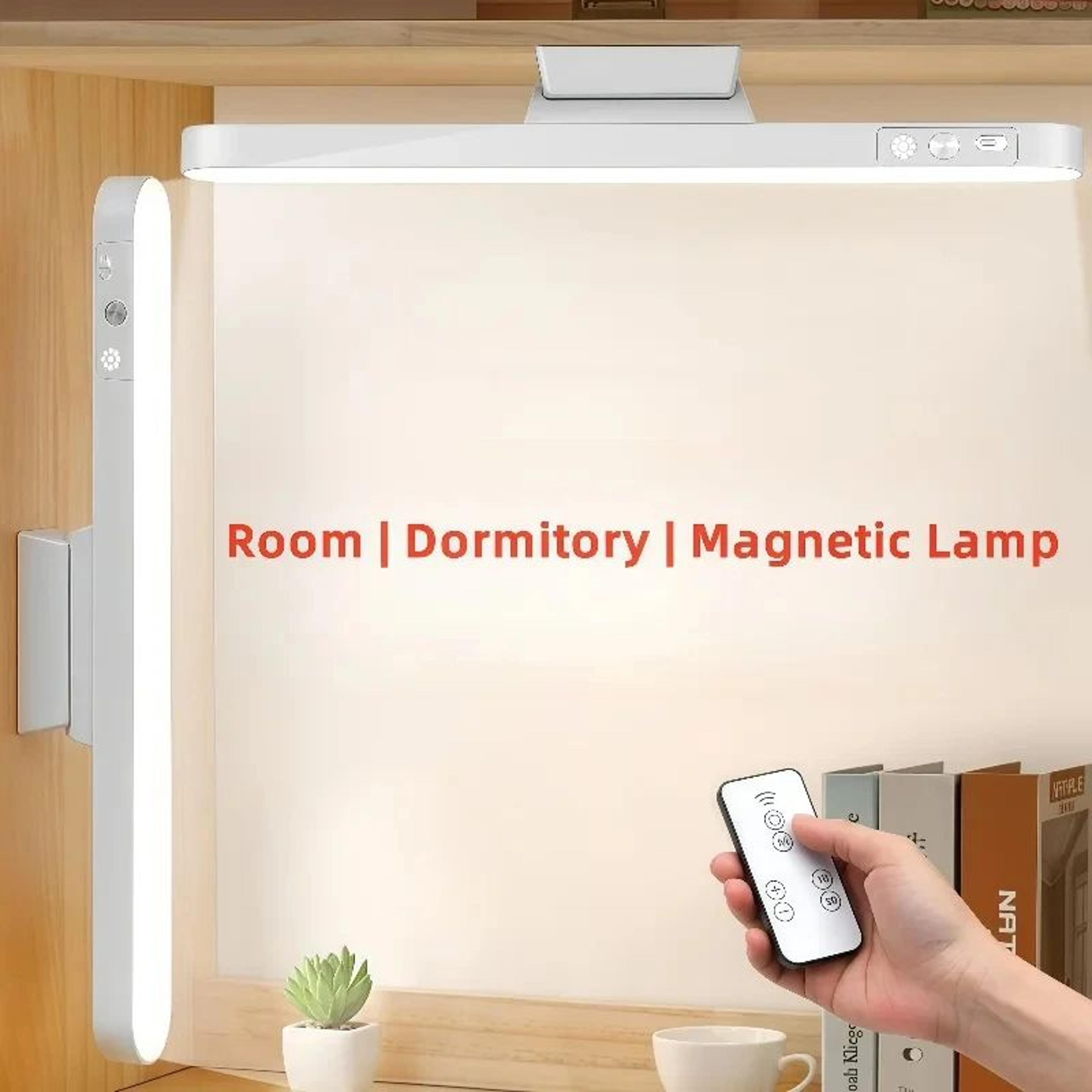 usb rechargeable led desk lamp with magnetic mount and three color modes