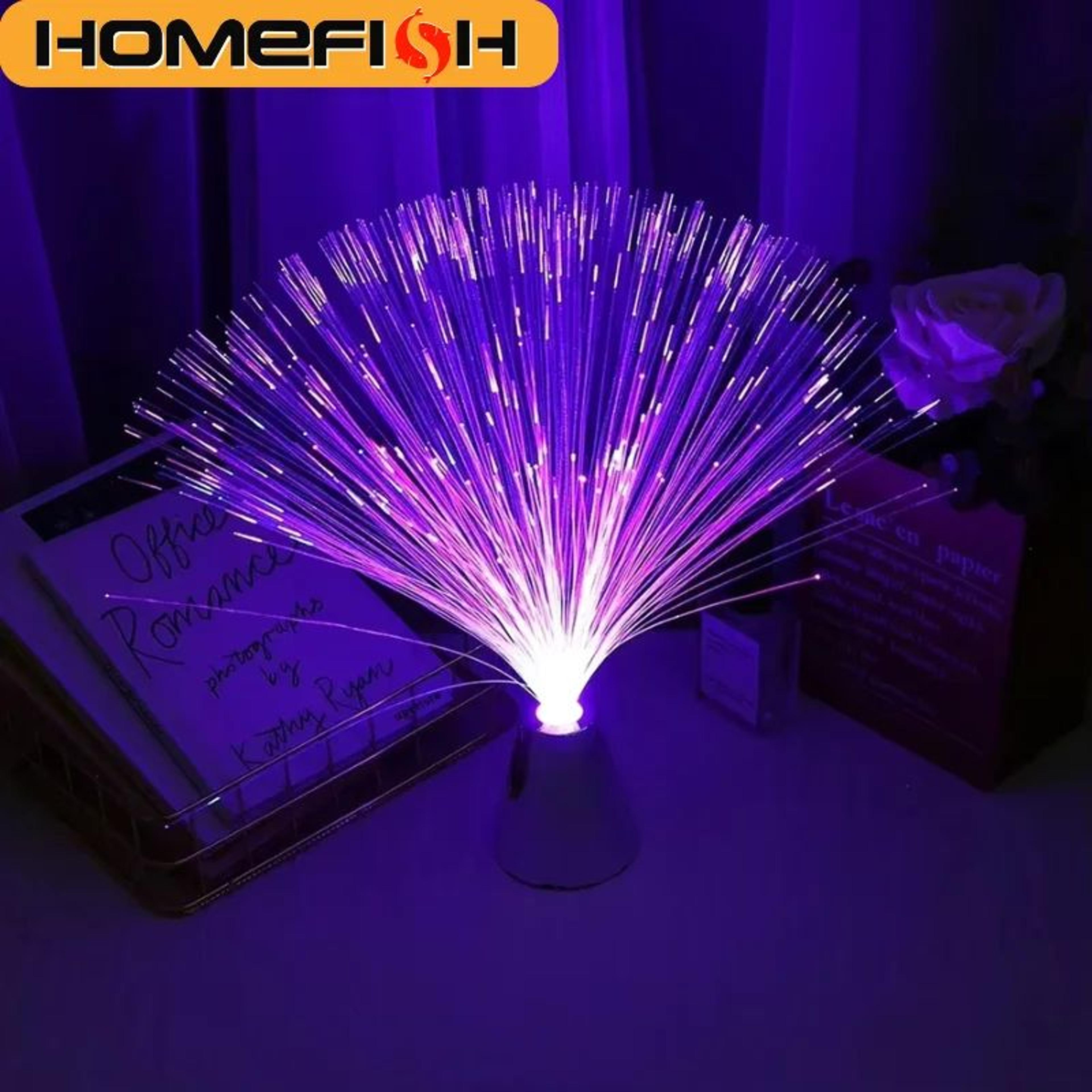 homefish seven color led fiber optic night light for parties and home decor