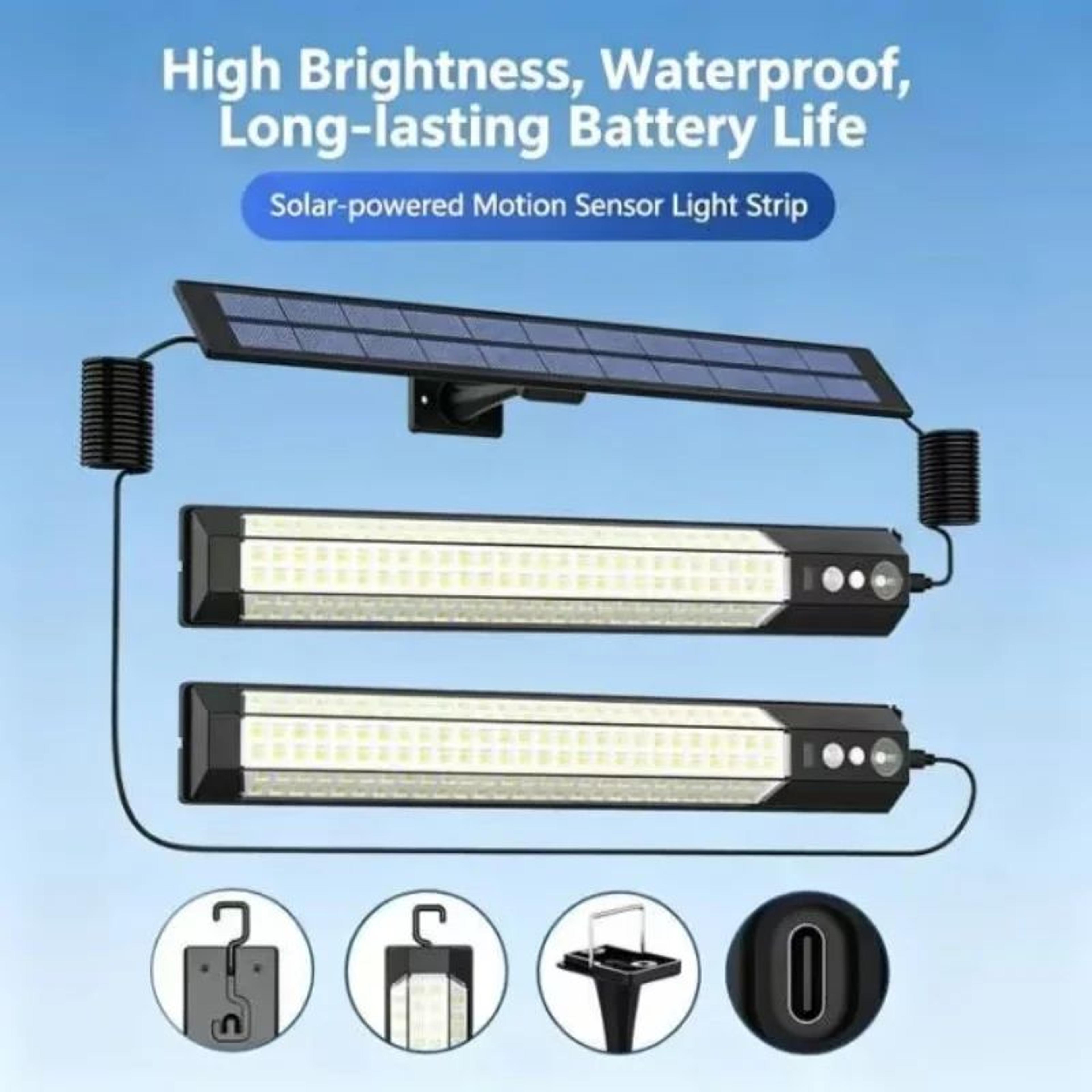 solar led motion sensor wall light for yard fence and balcony