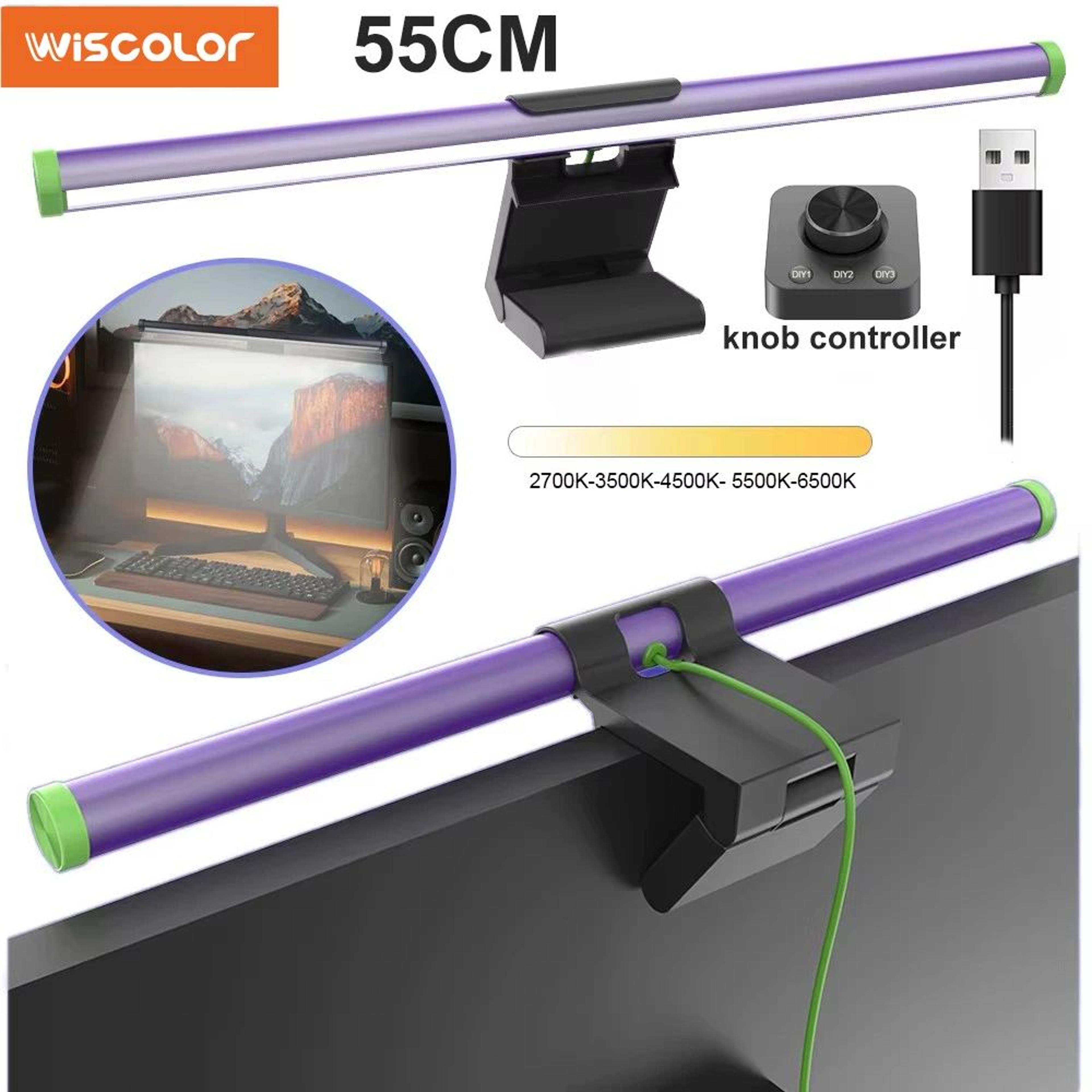 55cm usb led monitor light bar with remote control and stepless dimming
