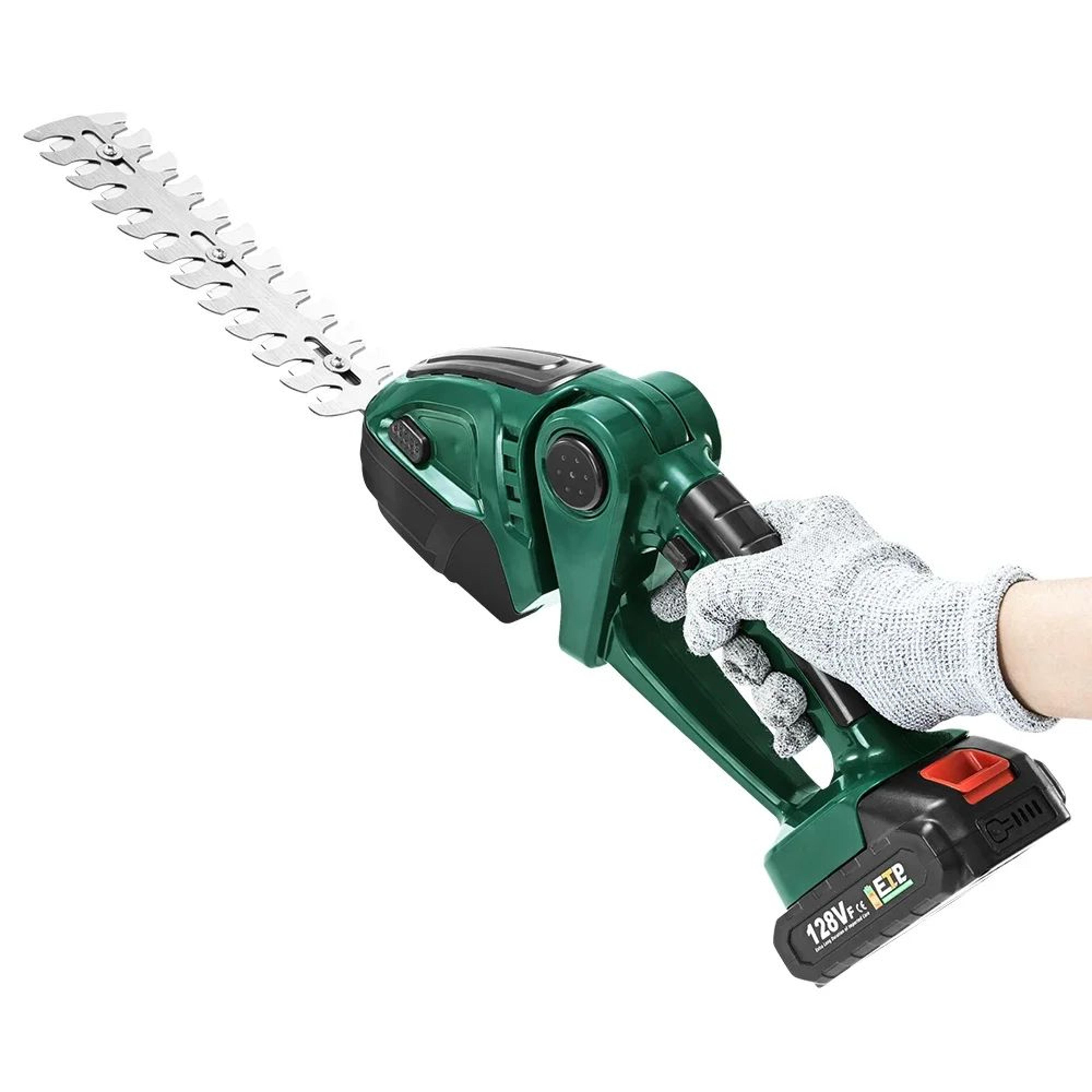 2 In 1 Cordless Electric Hedge Trimmer For Shrubs And Grass 5