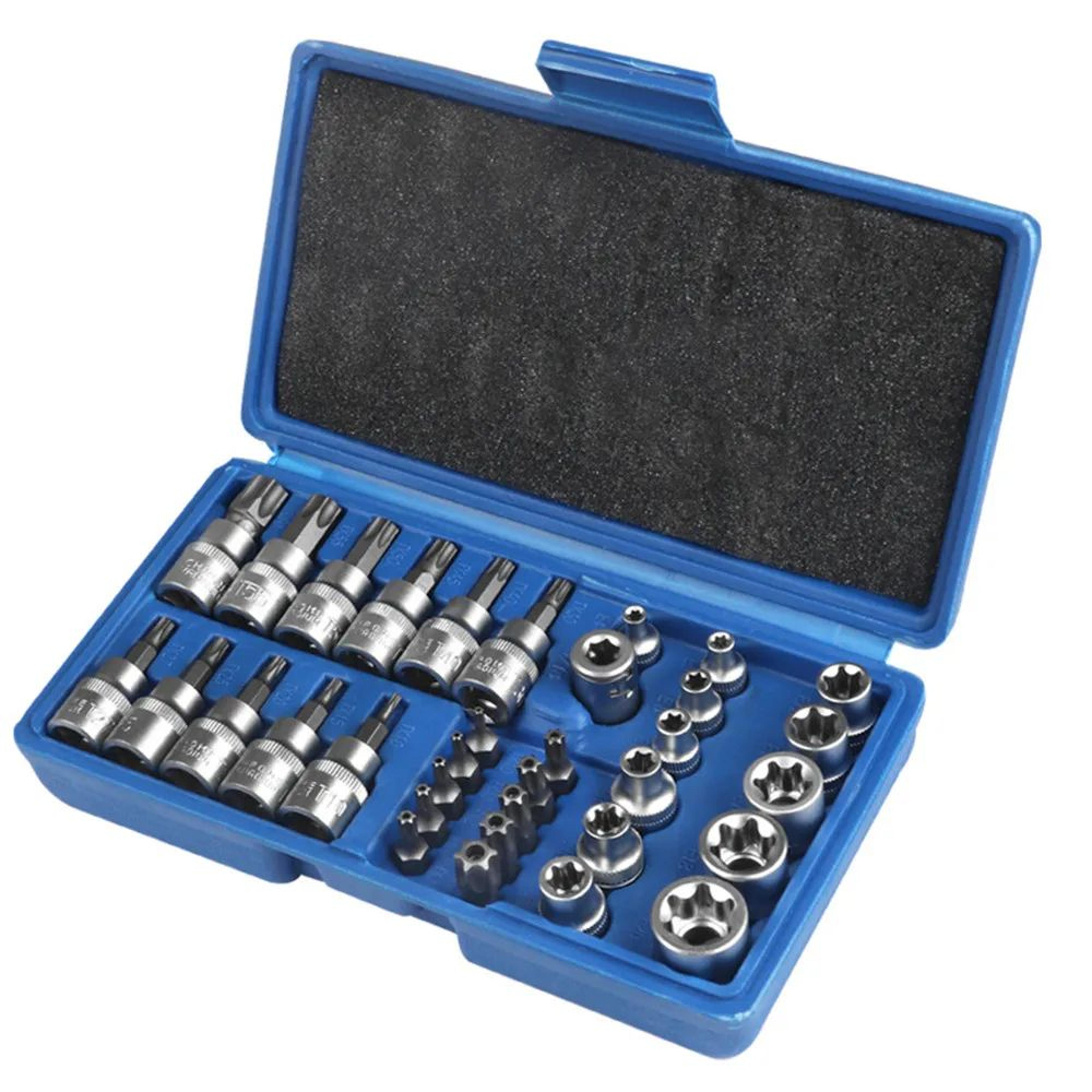 34 Piece Torx Bit And E Torx Socket Set With Storage Case 5