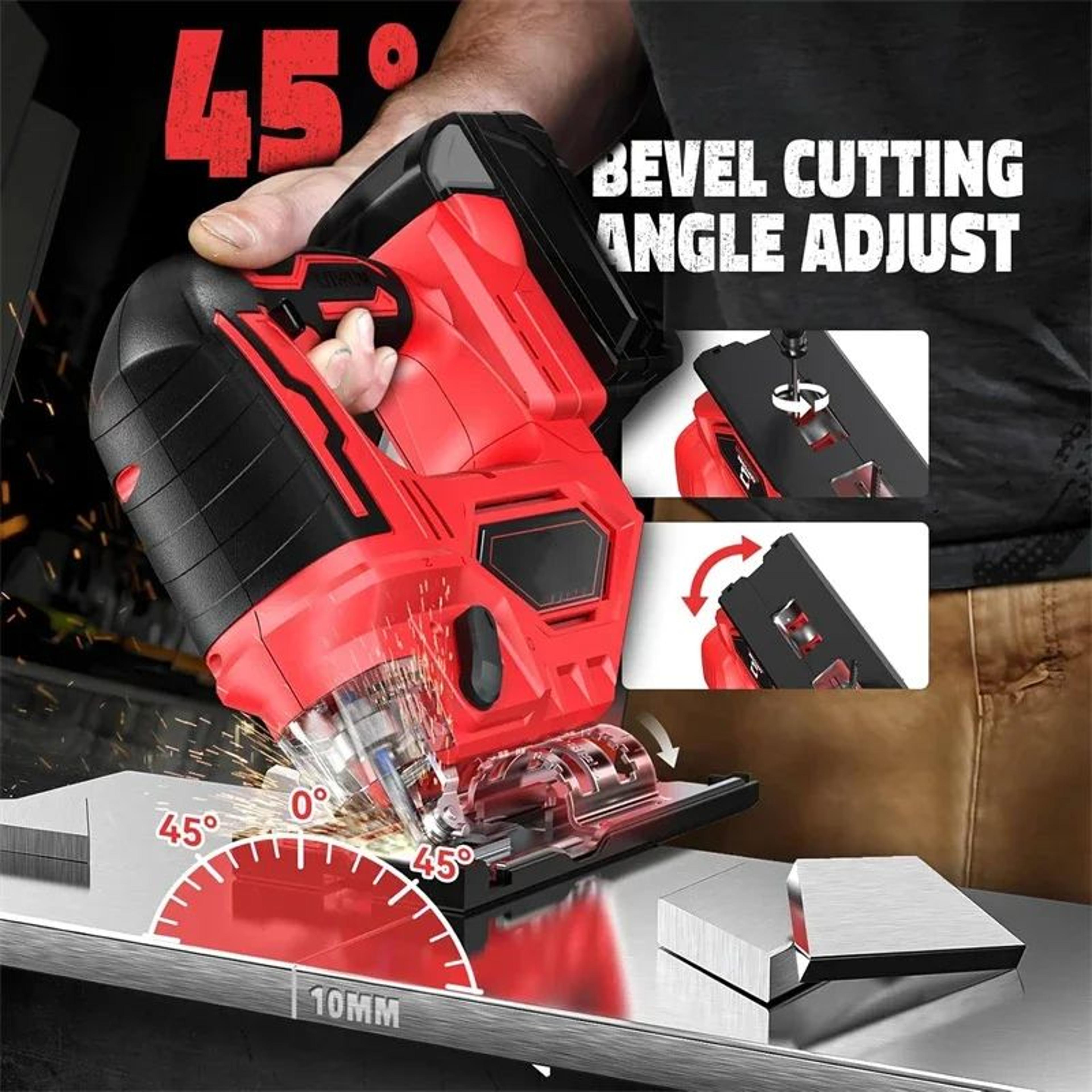 Brushless Cordless Jigsaw With Variable Speed And Bevel Cutting For Makita 18V Batteries 4