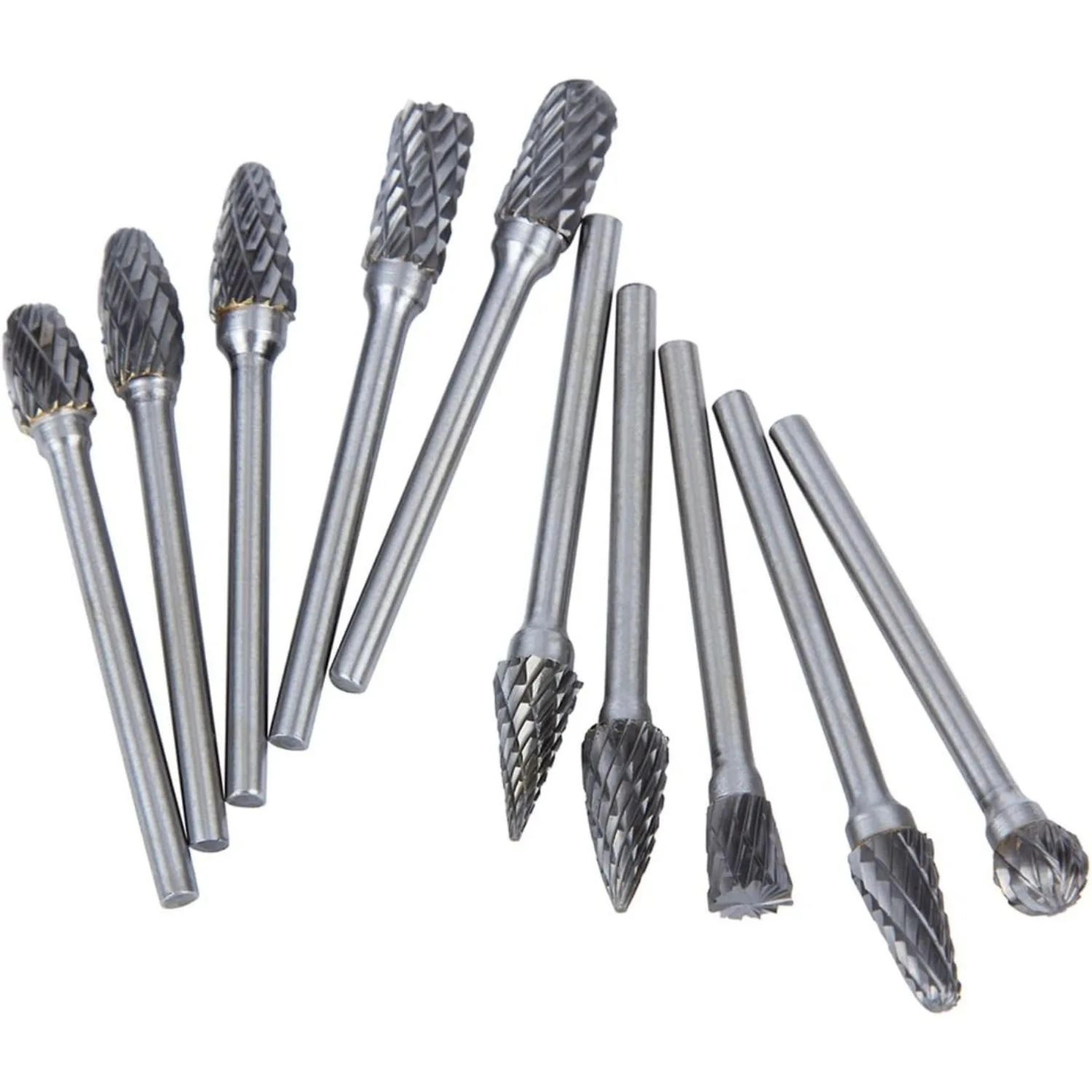 10 Piece Carbide Rotary Burr Set With 3mm Shank For Grinding And Shaping 9