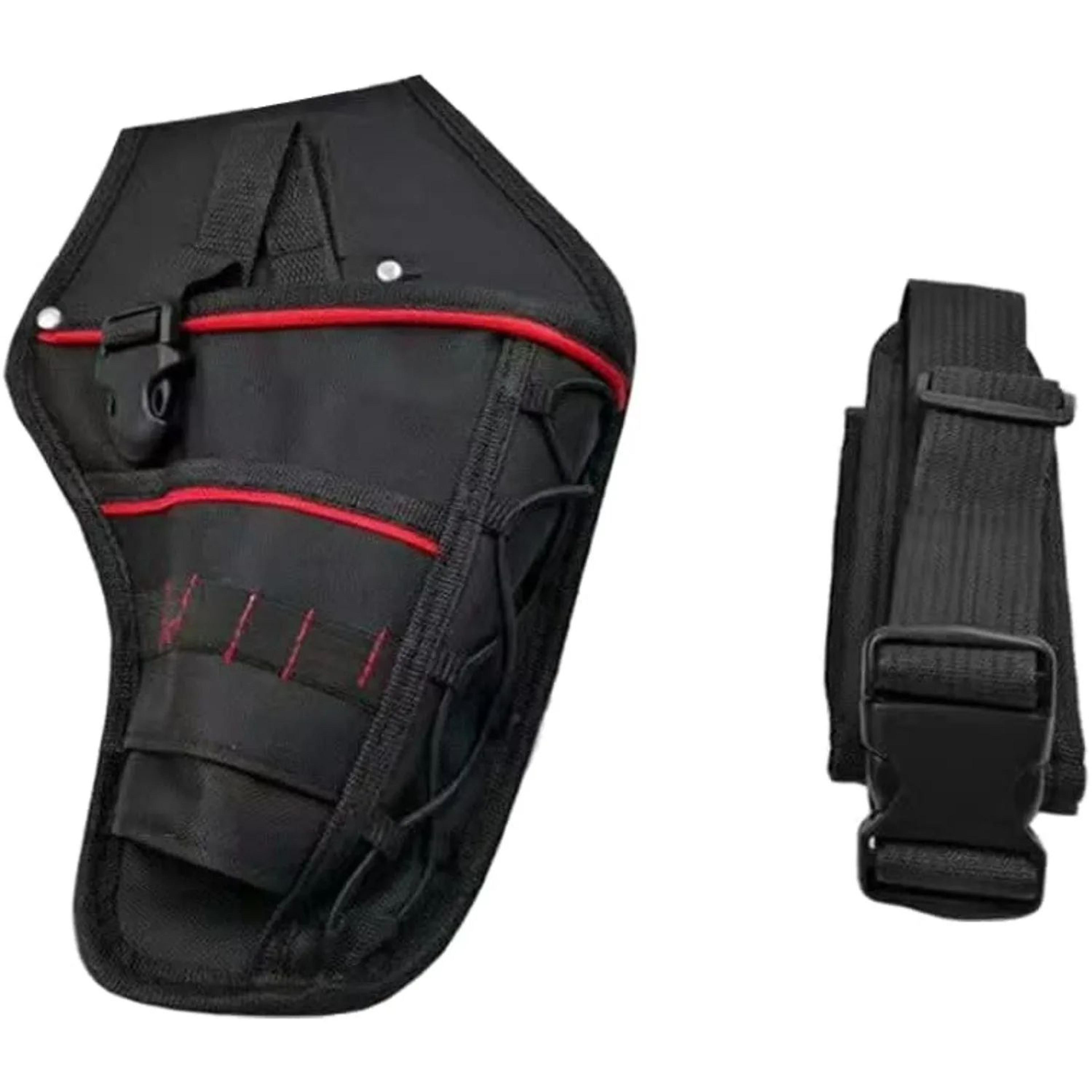 Drill Holster Tool Pouch With Adjustable Waist Belt And Belt Clip 2