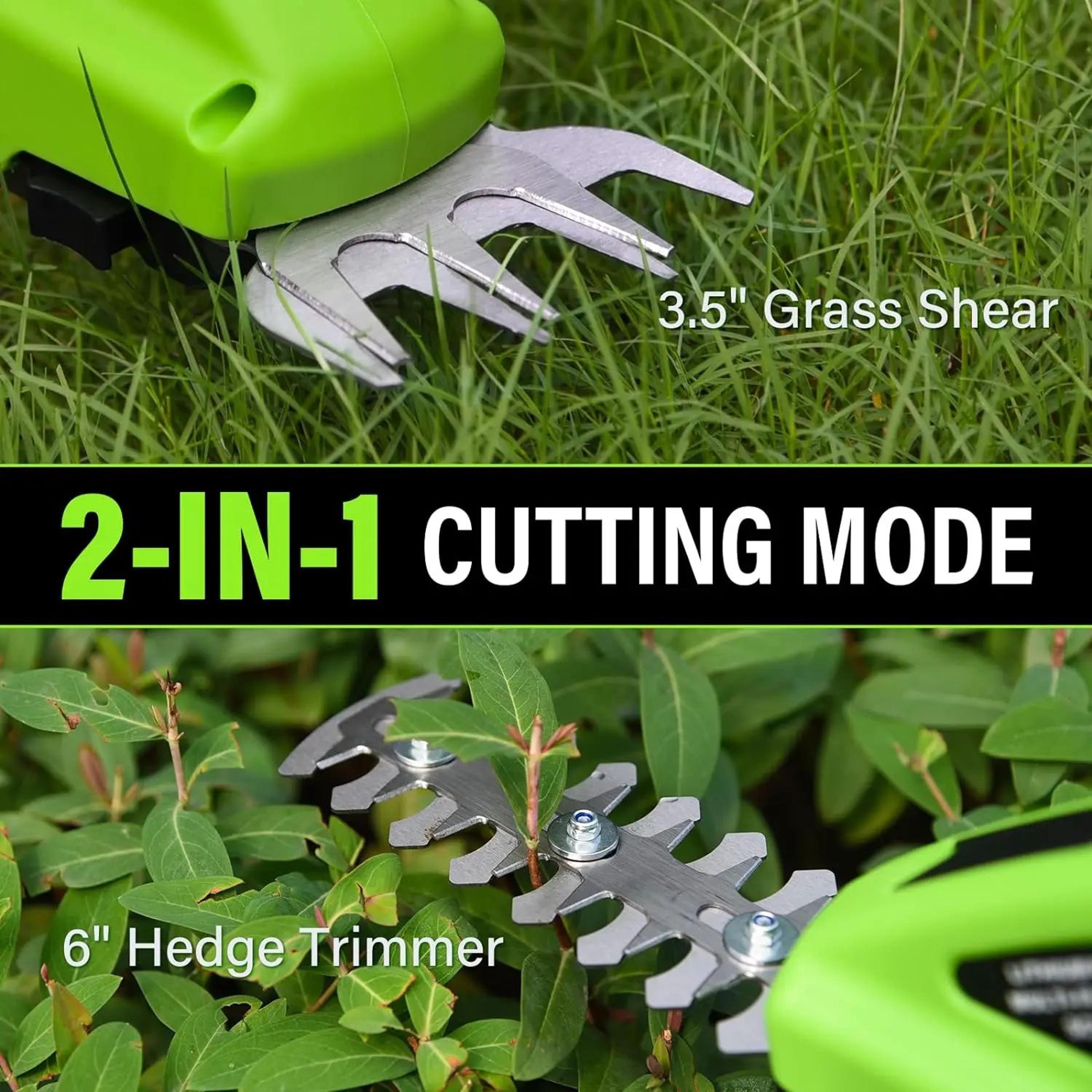 2 In 1 Cordless Rechargeable Hedge Trimmer And Grass Shears 4