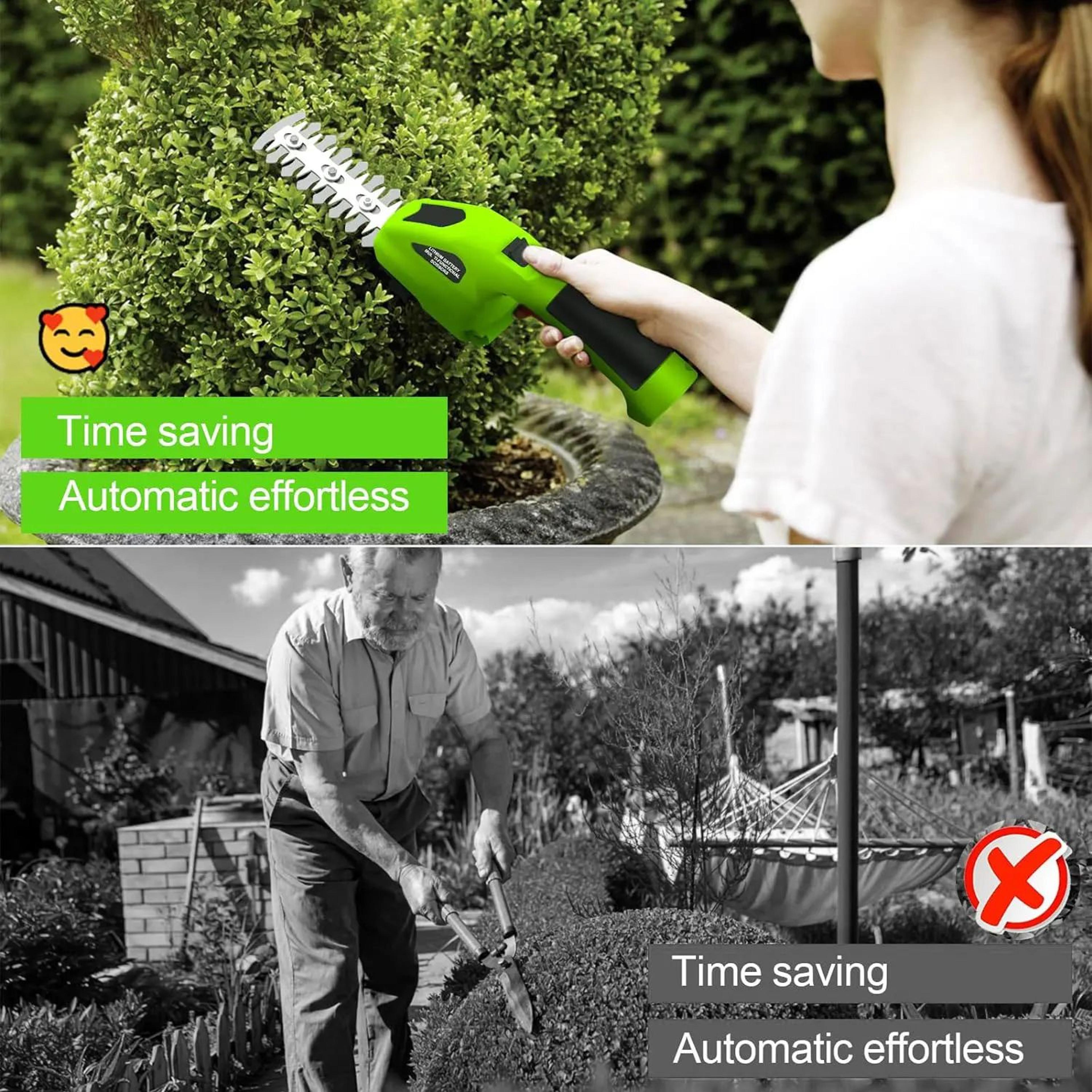 2 In 1 Cordless Rechargeable Hedge Trimmer And Grass Shears 6