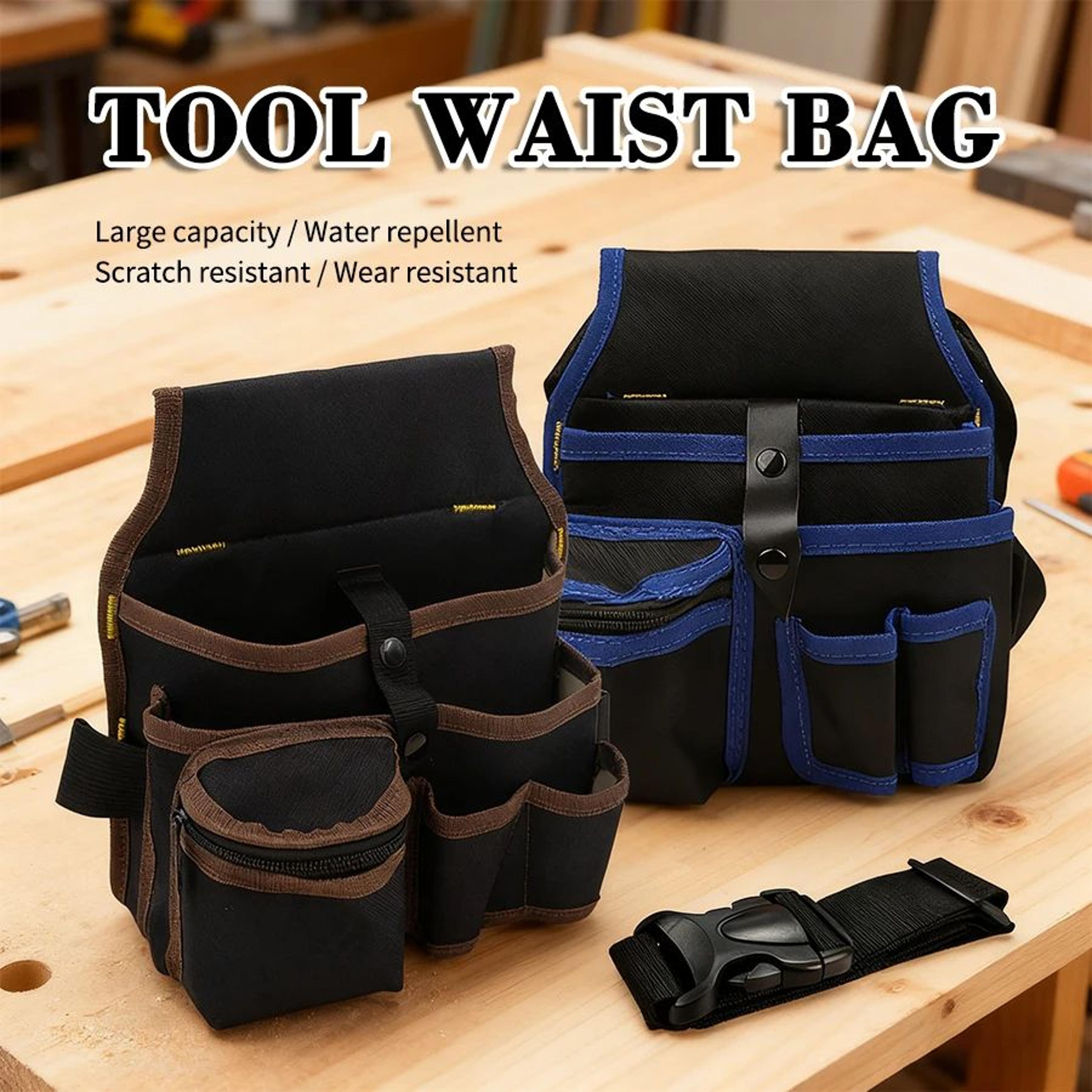 multifunctional canvas tool waist bag for electricians and repairs
