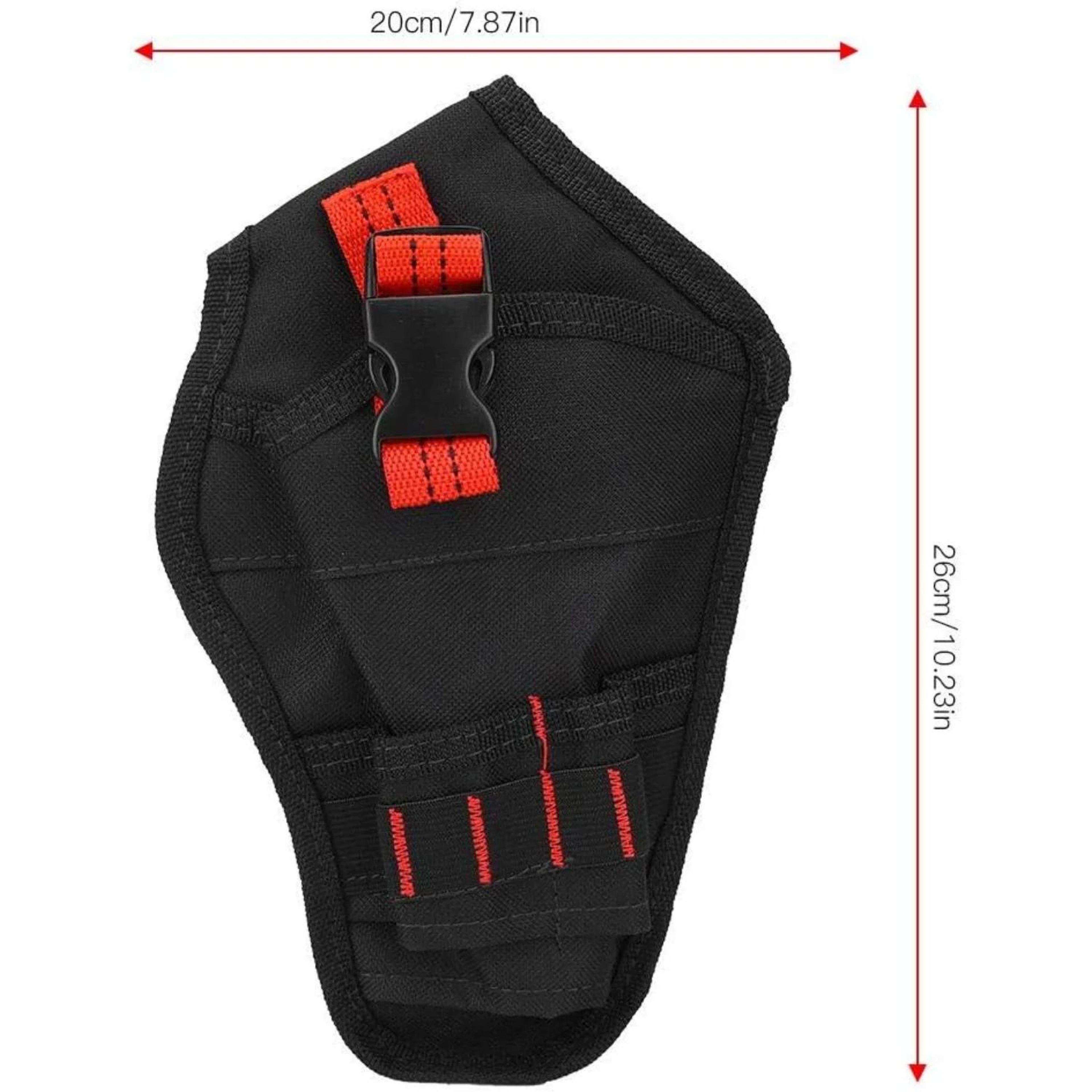 Electric Drill Belt Holster And Tool Waist Pouch Black And Red 2