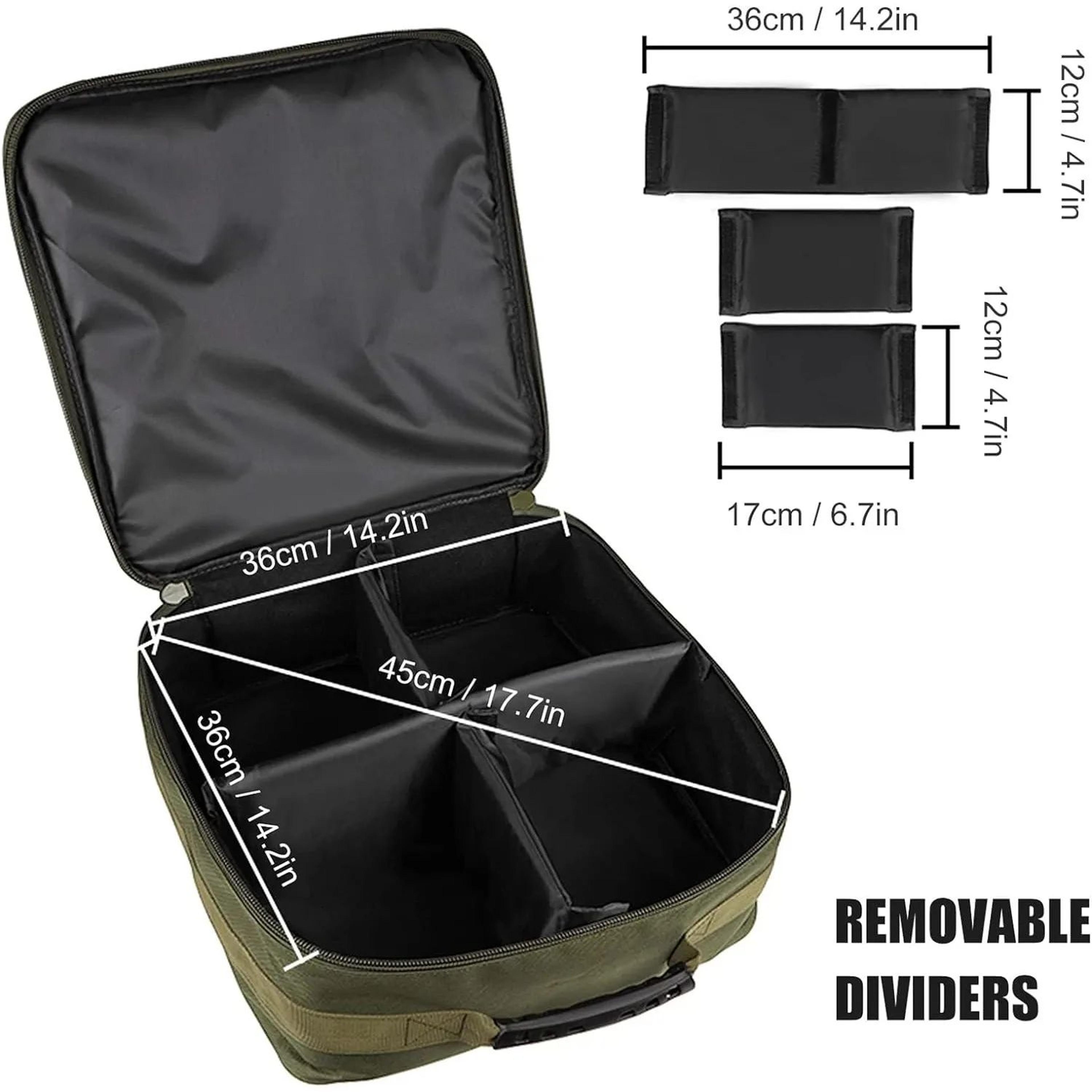 Fishing Reel Storage Bag With Four Adjustable Dividers 2