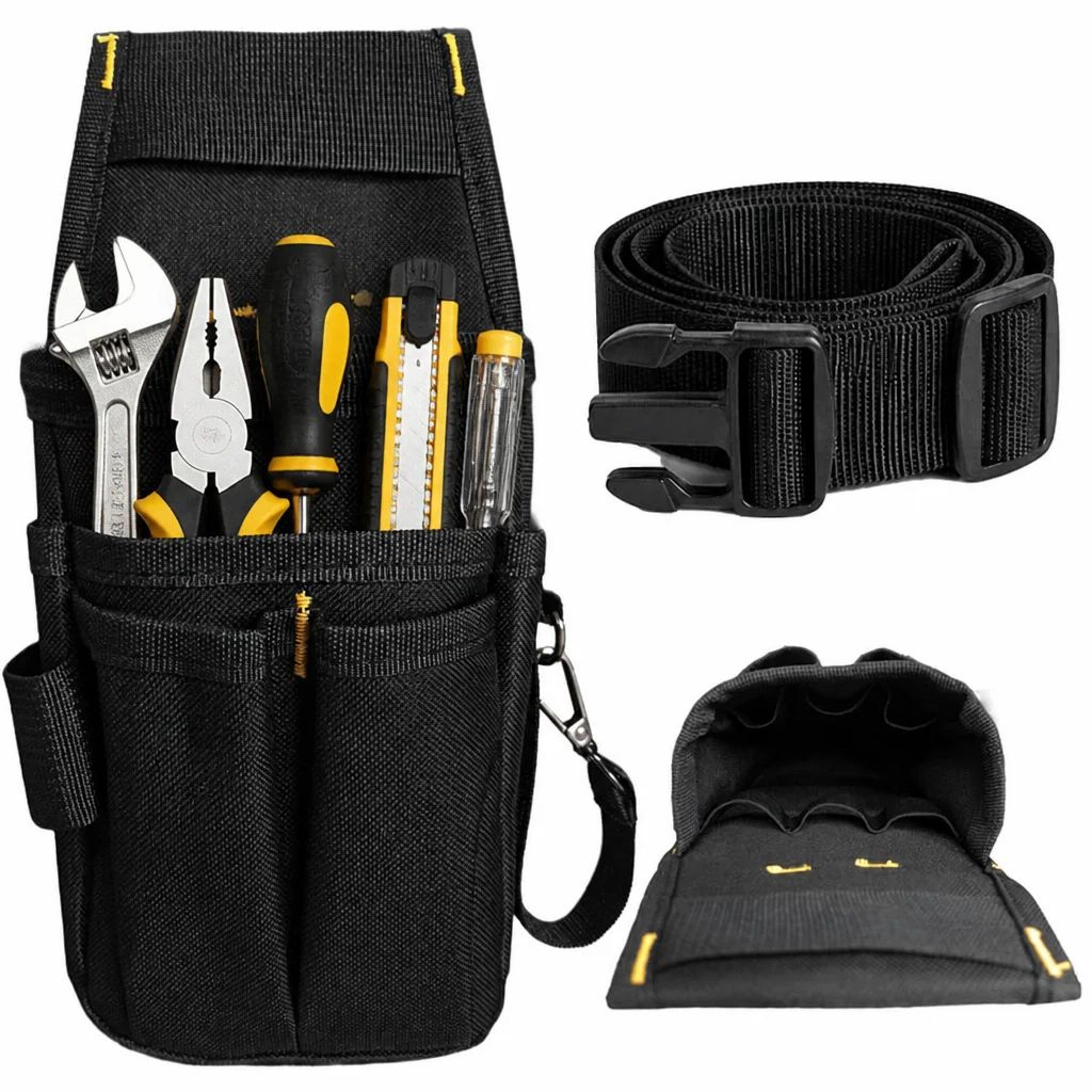multi pocket tool belt pouch for electricians carpentry and diy