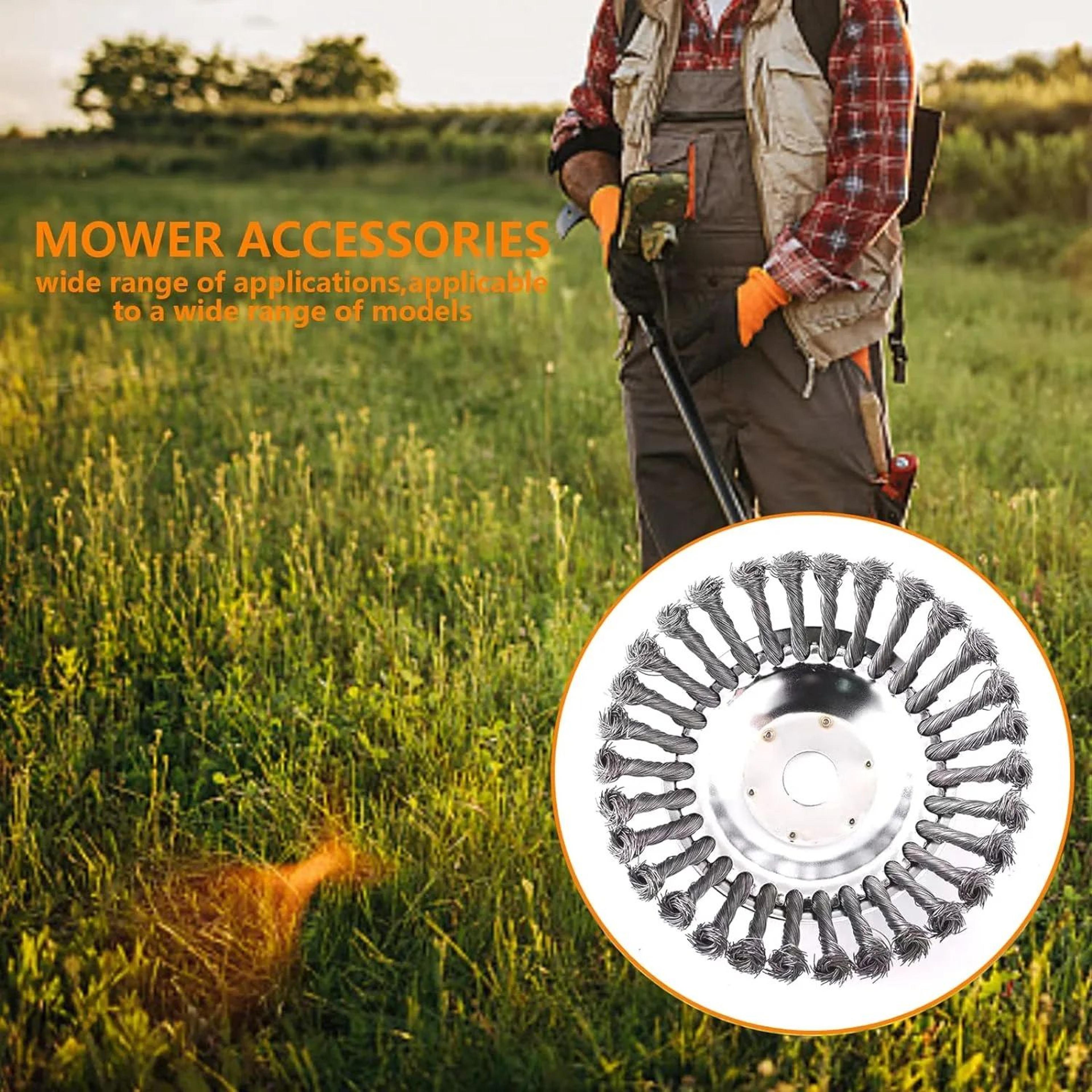 Steel Wire Weed Brush Wheel For Compatible Garden Trimmers 5