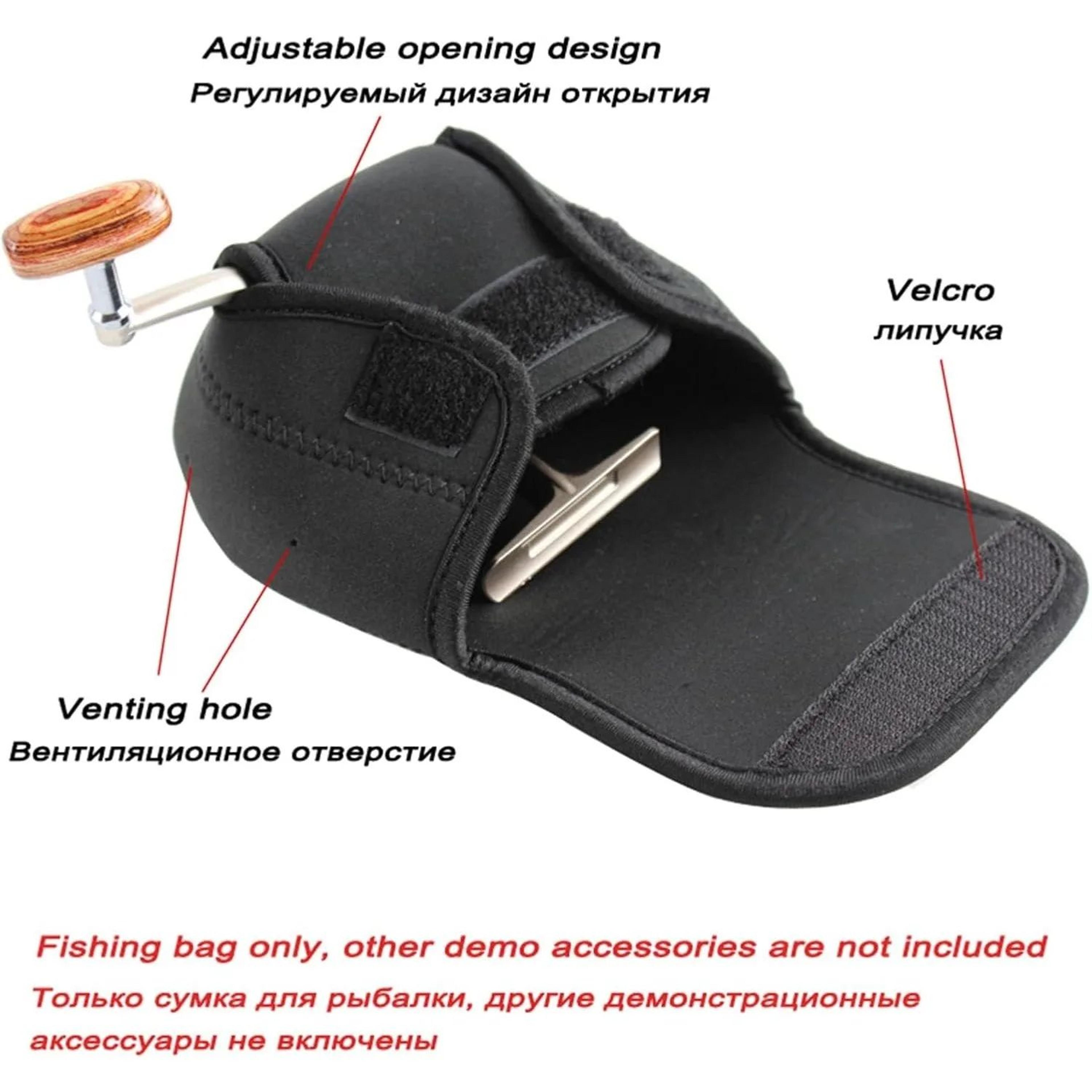 Small Black Baitcasting Fishing Reel Cover Storage Pouch 2