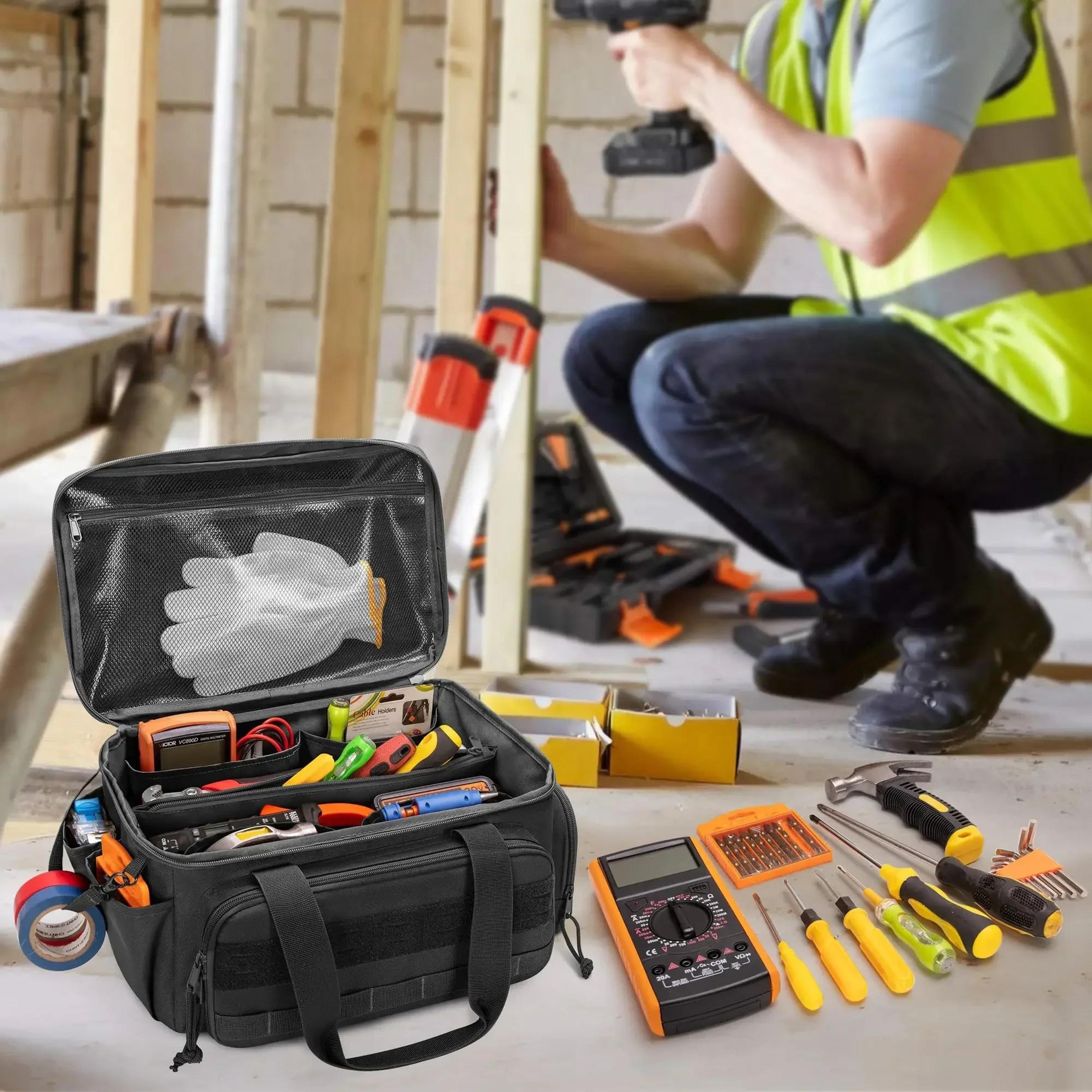 14 Inch Heavy Duty Tactical Tool Bag With Non Slip Base Durable Portable Tool Storage 4